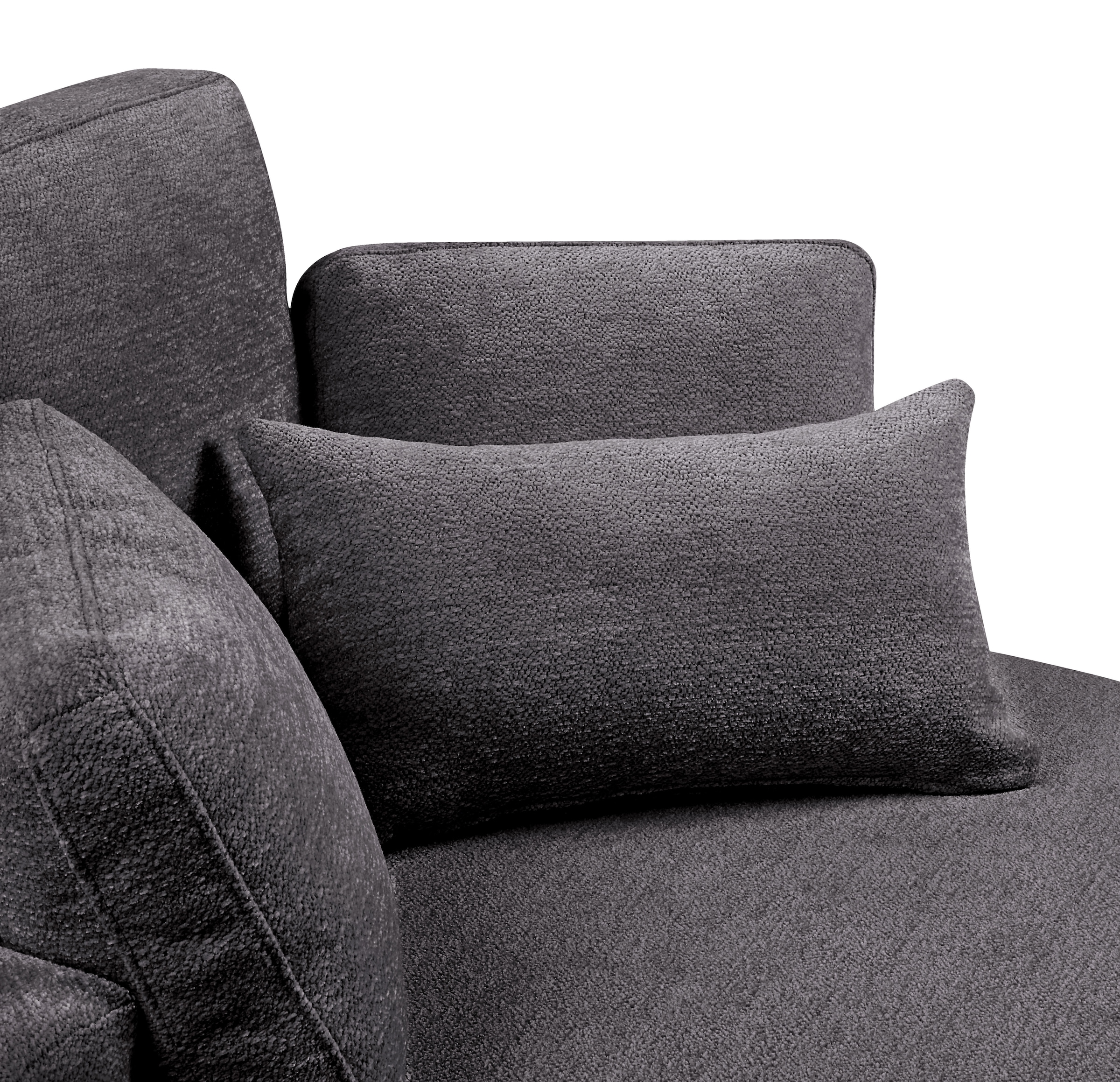 ATLANTIC home collection Loveseat »Ravi, B: 114 cm«, XXL- Sessel, mit Stauraumhocker, Rückenstütze & 4 Zierkissen