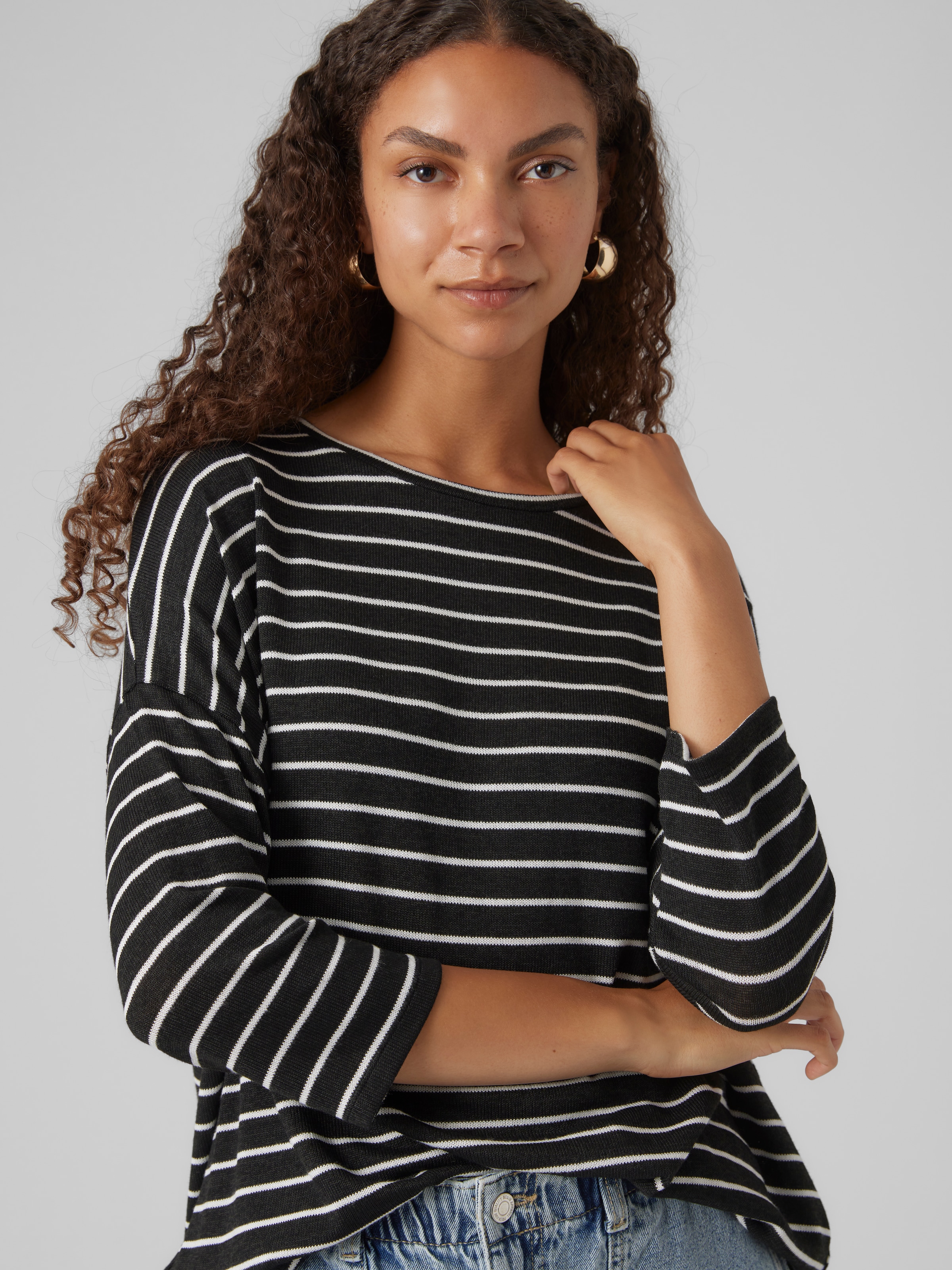 Vero Moda Rundhalspullover »VMBRIANNA 3/4 PULLOVER BOO REP«