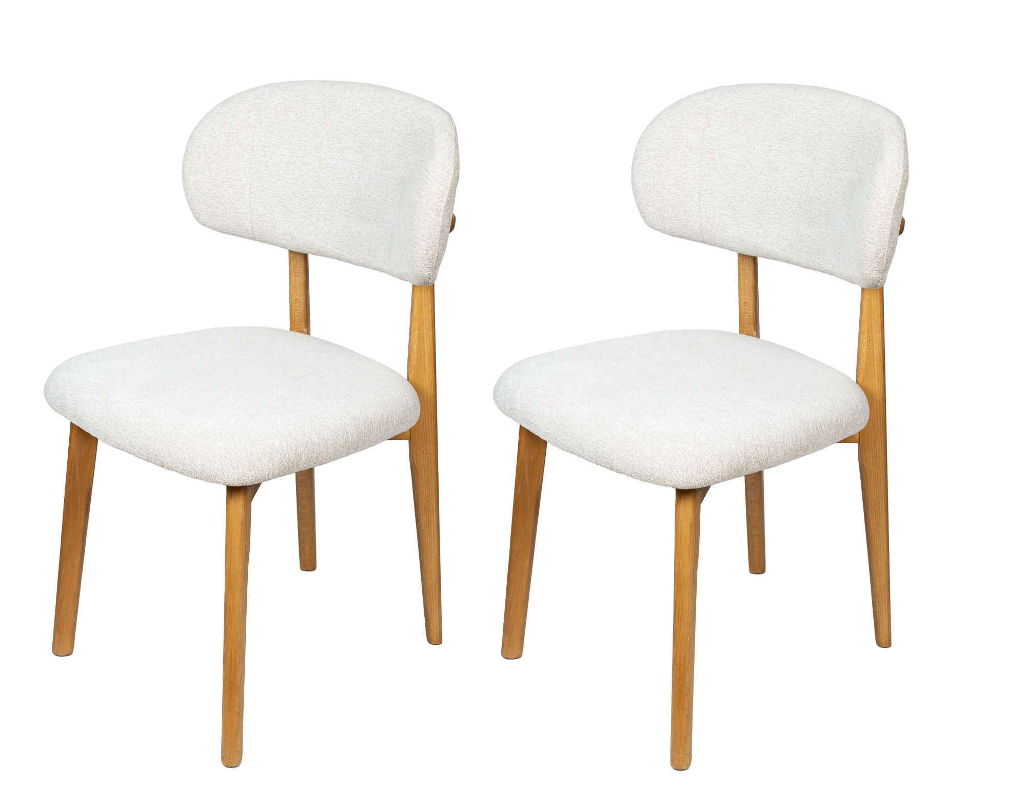 Home affaire Esszimmerstuhl »Nomo Polsterstuhl, Küchenstuhl, 4-Fußstuhl« () 2 Stk.Chenille, Massivholzbeine, Retro