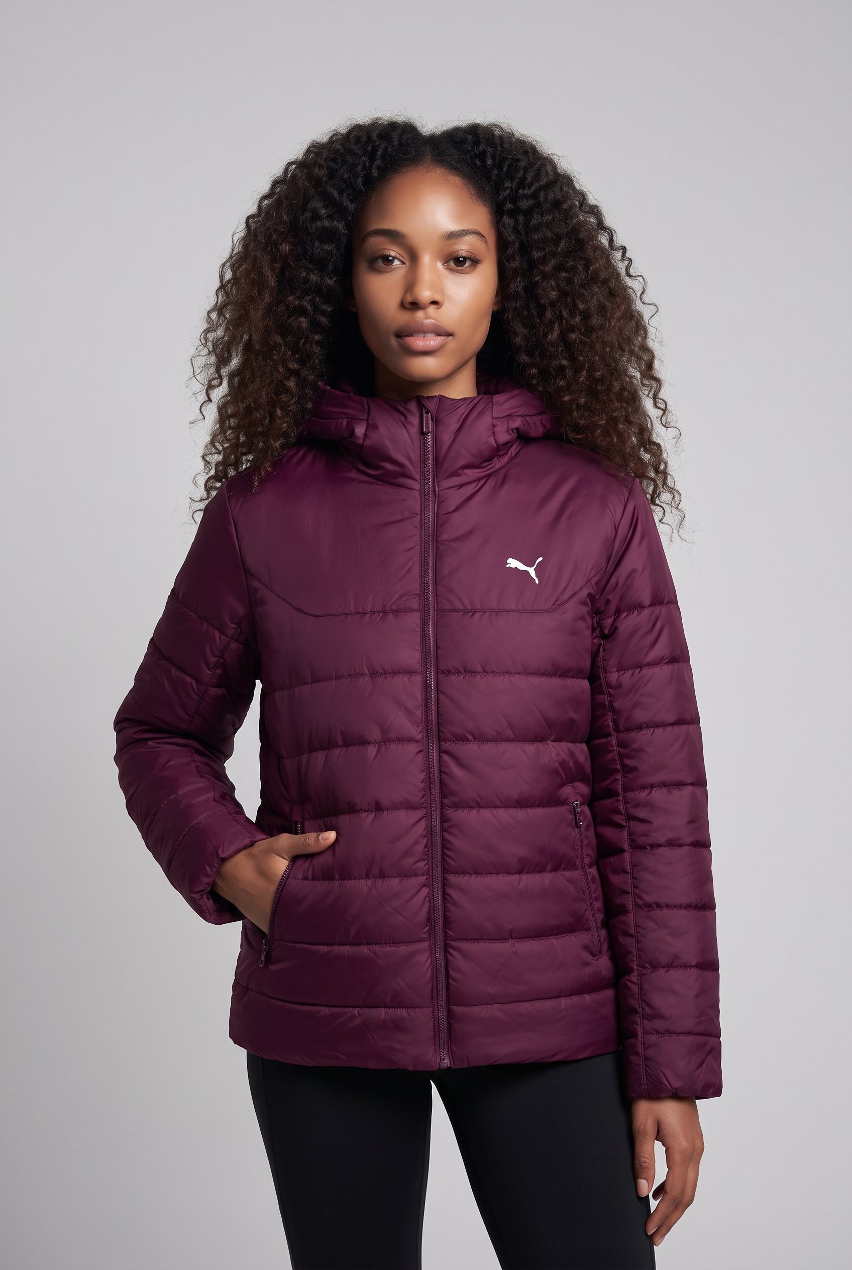 PUMA Winterjacke »ESS HOODED PADDED JACKET« mit Kapuze mit Kapuze, minimalistisches Design
