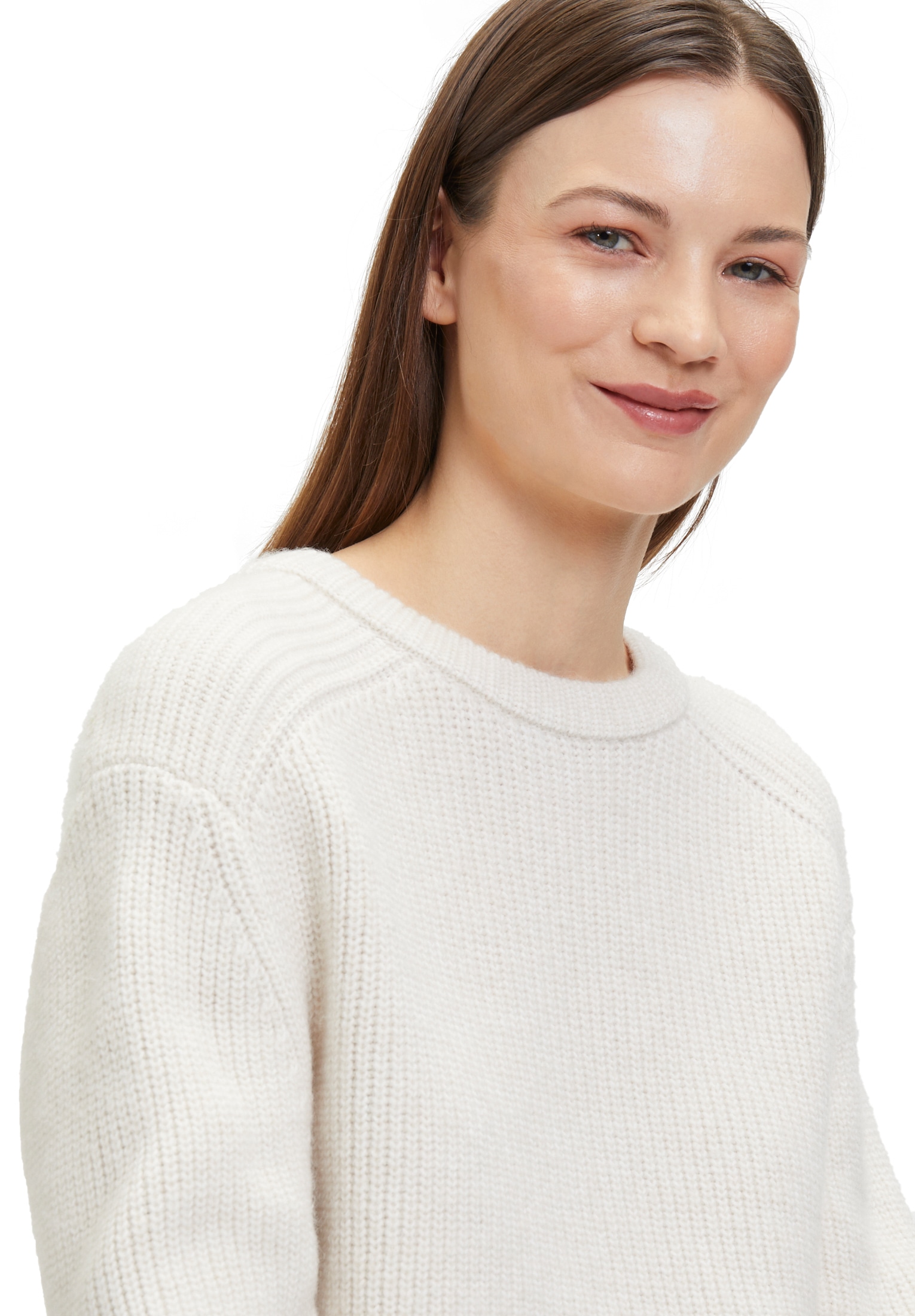 Betty&Co Strickpullover »Strickpullover mit Schmuckkanten«