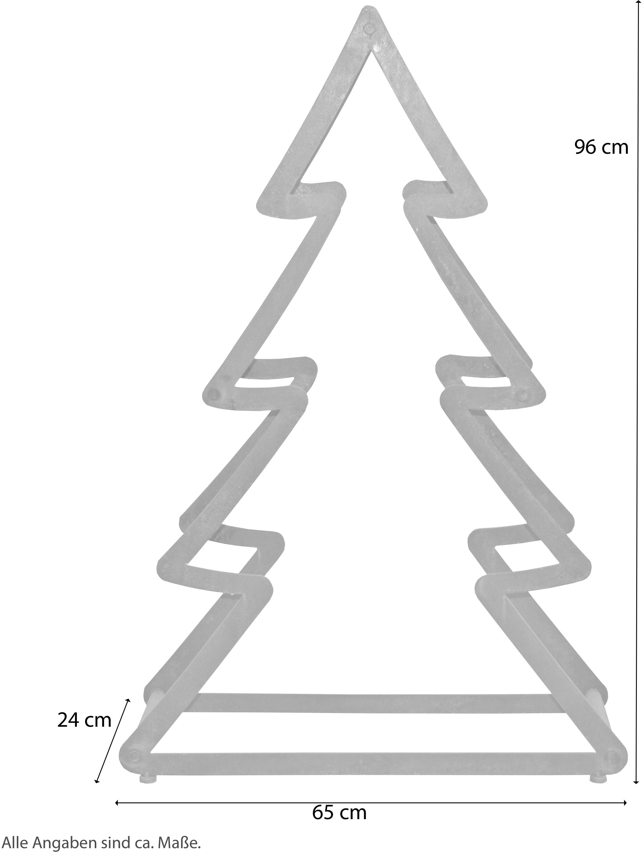 HOFMANN LIVING AND MORE Dekobaum rostiger aussen«, mit cm ca. Höhe 95 Oberfläche, Weihnachtsdeko aus Metall, »Weihnachtsbaum, bequem bestellen
