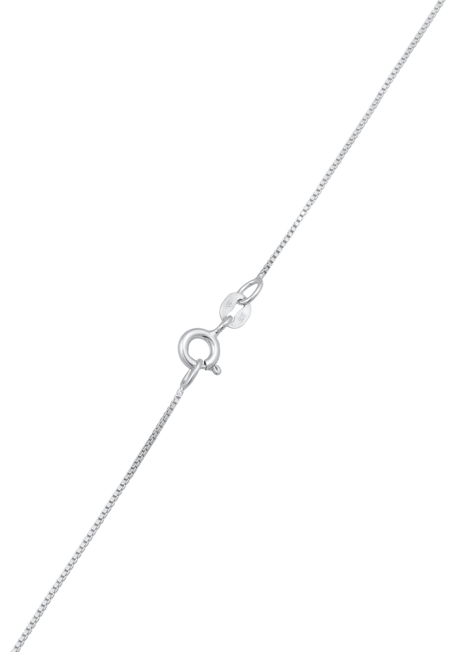 Elli Kette mit Anhänger »Halskette Kristalle Plättchen Anhänger 925 Silber«