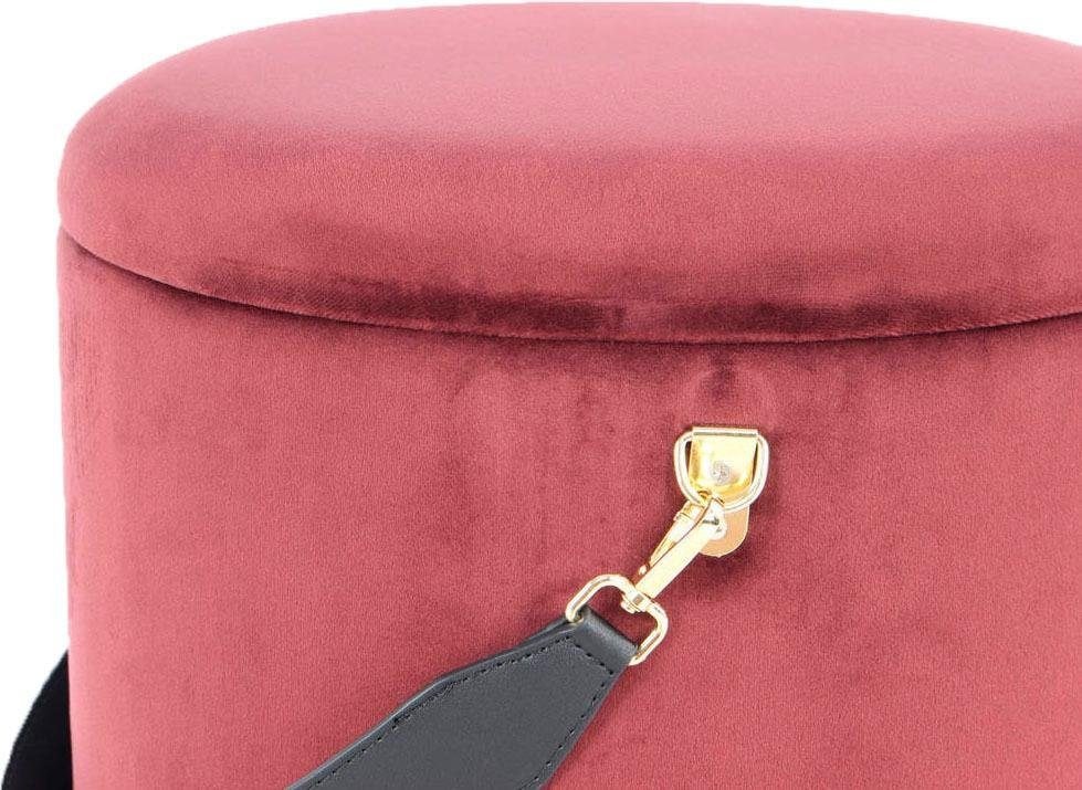 Kayoom Hocker »Arabella 125 2er-Set, abnehmbare Sitzfläche, Lagerfläche im Inneren«, (Set, 2 St.), stapelbar, gepolstert, mit Stauraum, runde, moderne Form