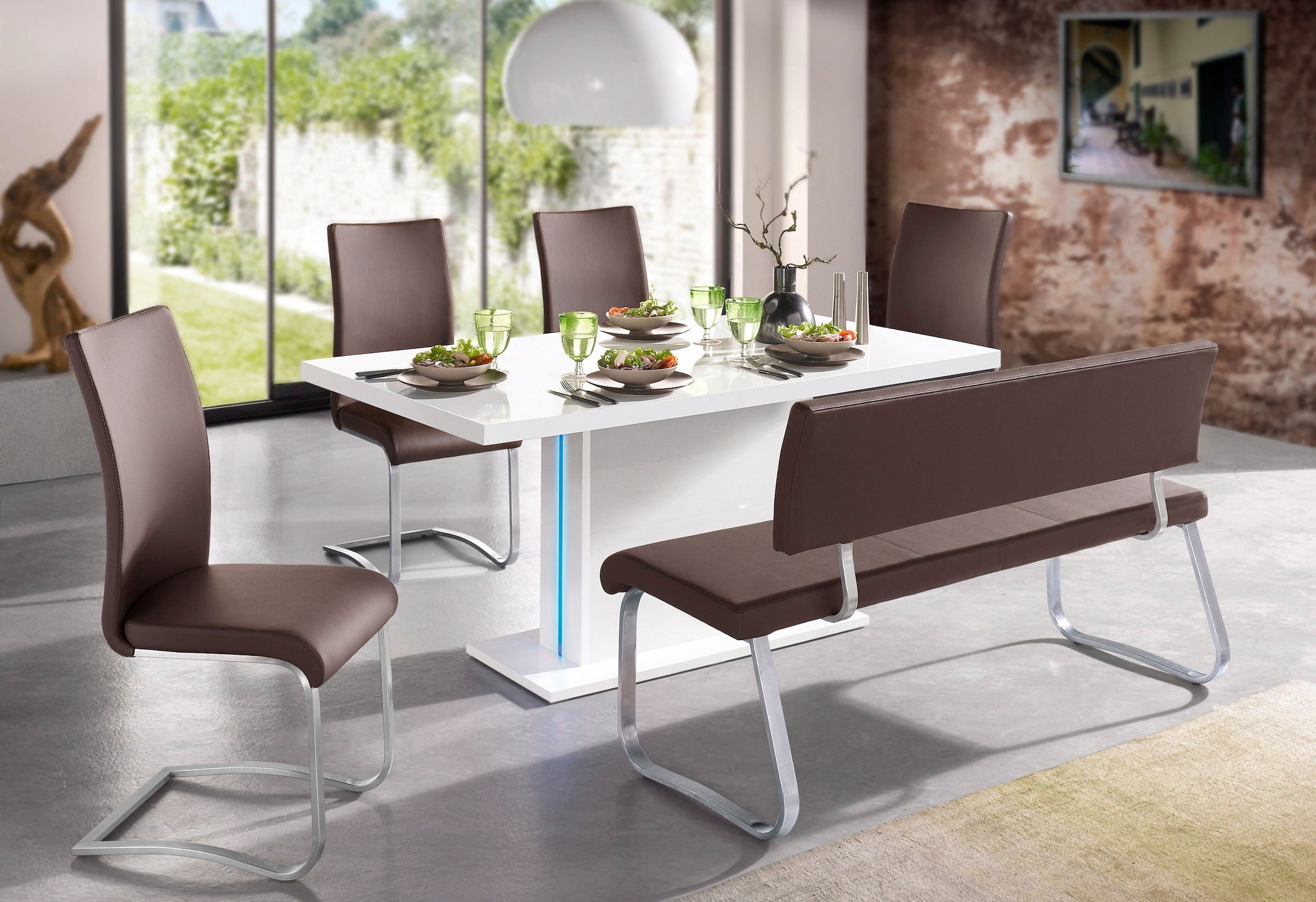 MCA furniture Polsterbank in belastbar bequem bestellen verschiedenen »Arco«, Kg, bis Echtleder, 280 Breiten