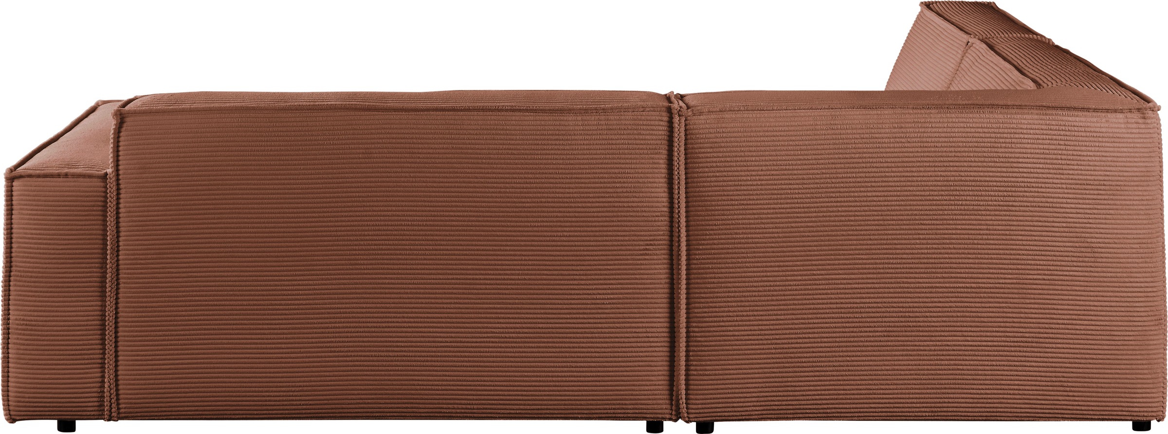 3C Candy Ecksofa »Matteo in elegant, kubischer Formensprache, bequem, L-Form« mit auffälliger Kedernaht, Cord-Bezug, Lounge-Charakter, OTTOs Choice