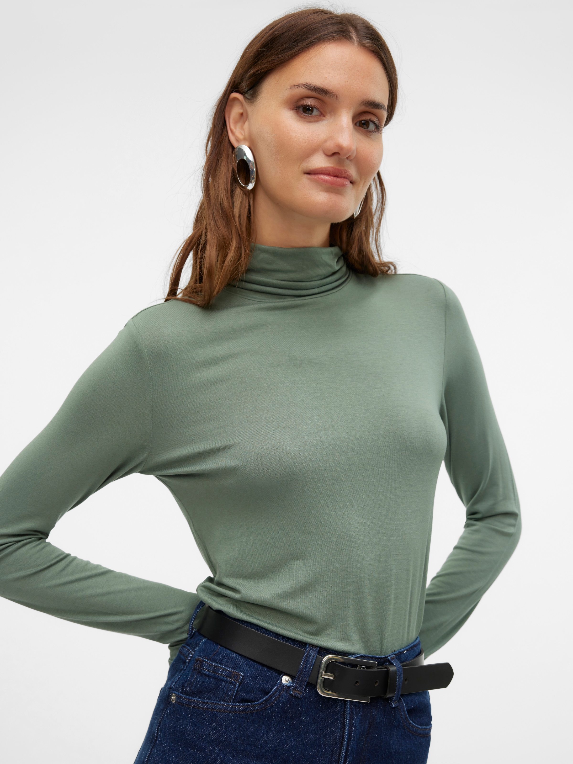 Vero Moda Langarmshirt »VMALBERTE LS ROLLNECK TOP JRS NOOS«