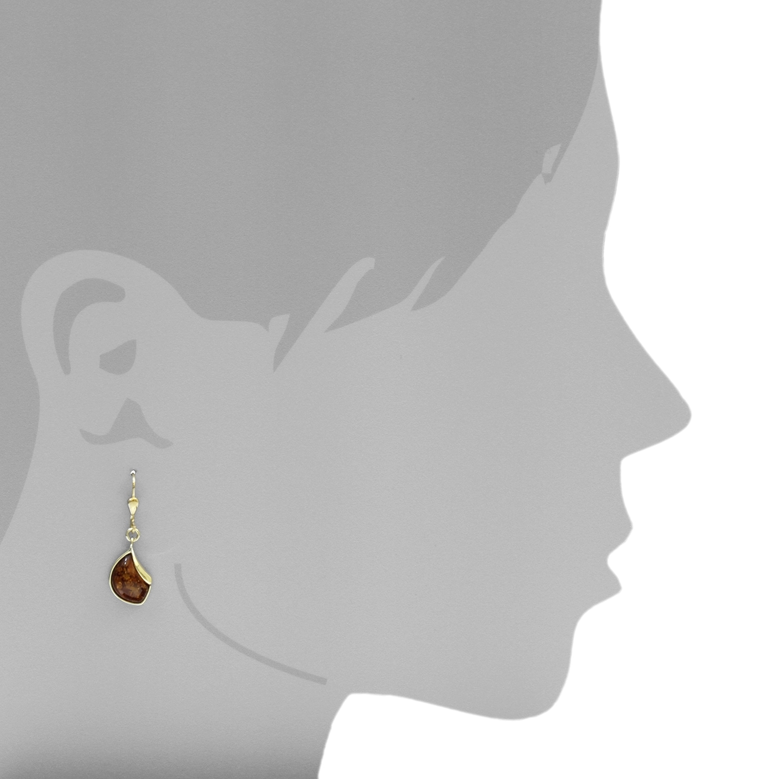 OSTSEE-SCHMUCK Paar Ohrhänger »- Jula - Gold 333/000 - Bernstein«