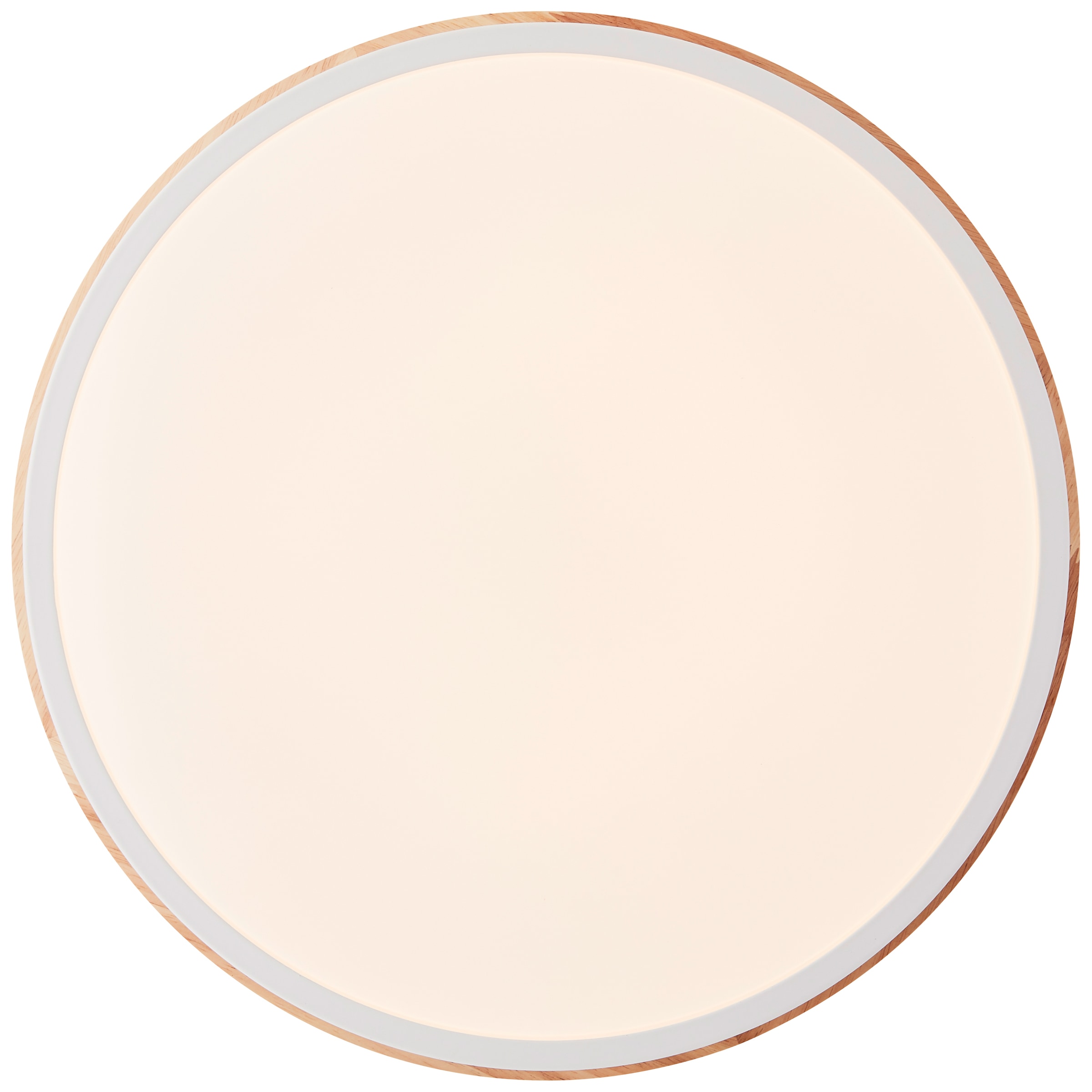 Brilliant LED Deckenleuchte »Baarlo« 1 Stk. Warmweiß Ø 35 cm, 2400 lm, 3000 K, 3-Stufen dimmbar, Holz/Metall