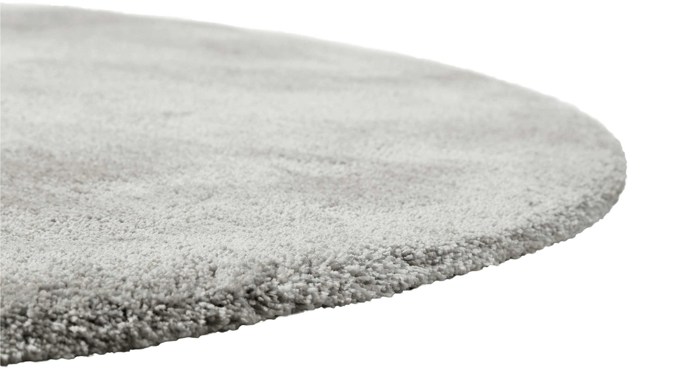 Homie Living Teppich »Pisa«, rund, 25 mm Höhe, Hochflor, Microfaser, uni, weich, Shaggy, Wohnzimmer, Schlafzimmer