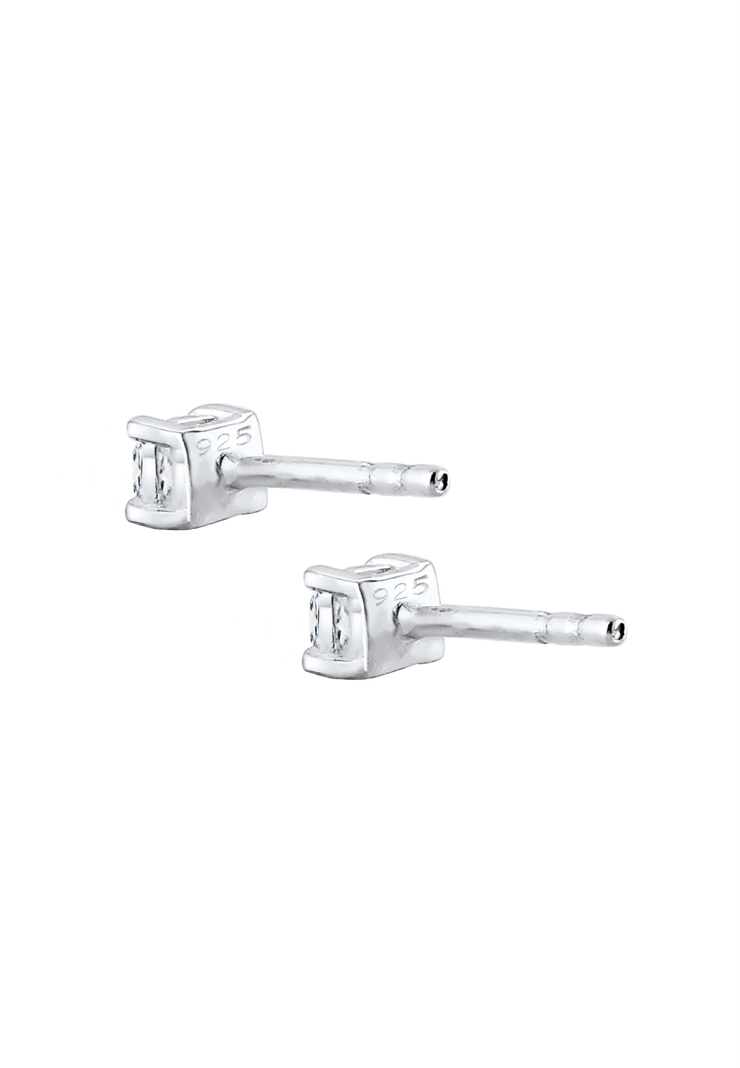 Elli DIAMONDS Paar Ohrstecker »Ohrringe Ohrstecker Diamant Weiß Brillantschliff (0.12 ct) 925 Sterling Silber«