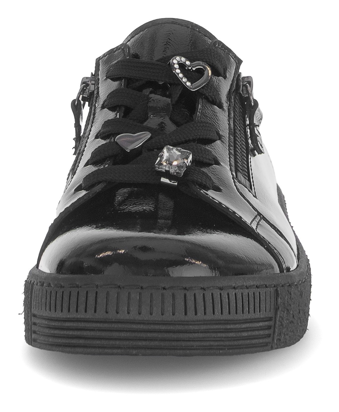 Gabor Plateausneaker, Freizeitschuh, Halbschuh, Schnürer mit edlen Schmuck-Motiven