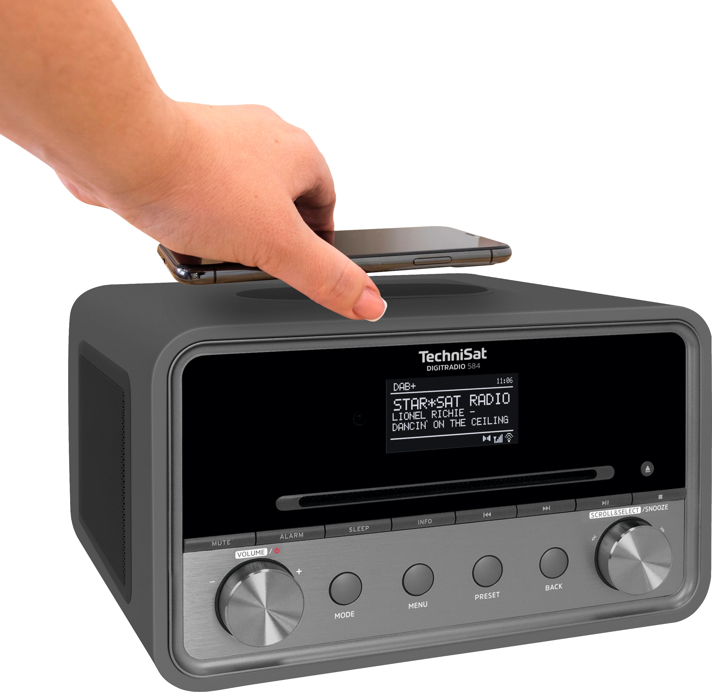 TechniSat Internet-Radio »DIGITRADIO 584 (DAB+)-UKW CD, 3 mit Stereoanlage«, UNIVERSAL Digitalradio Jahre Bluetooth, (Bluetooth-WLAN Garantie RDS-Internetradio), Wireless ➥ Farbdisplay, Alexa-Sprachsteuerung Charging, | XXL