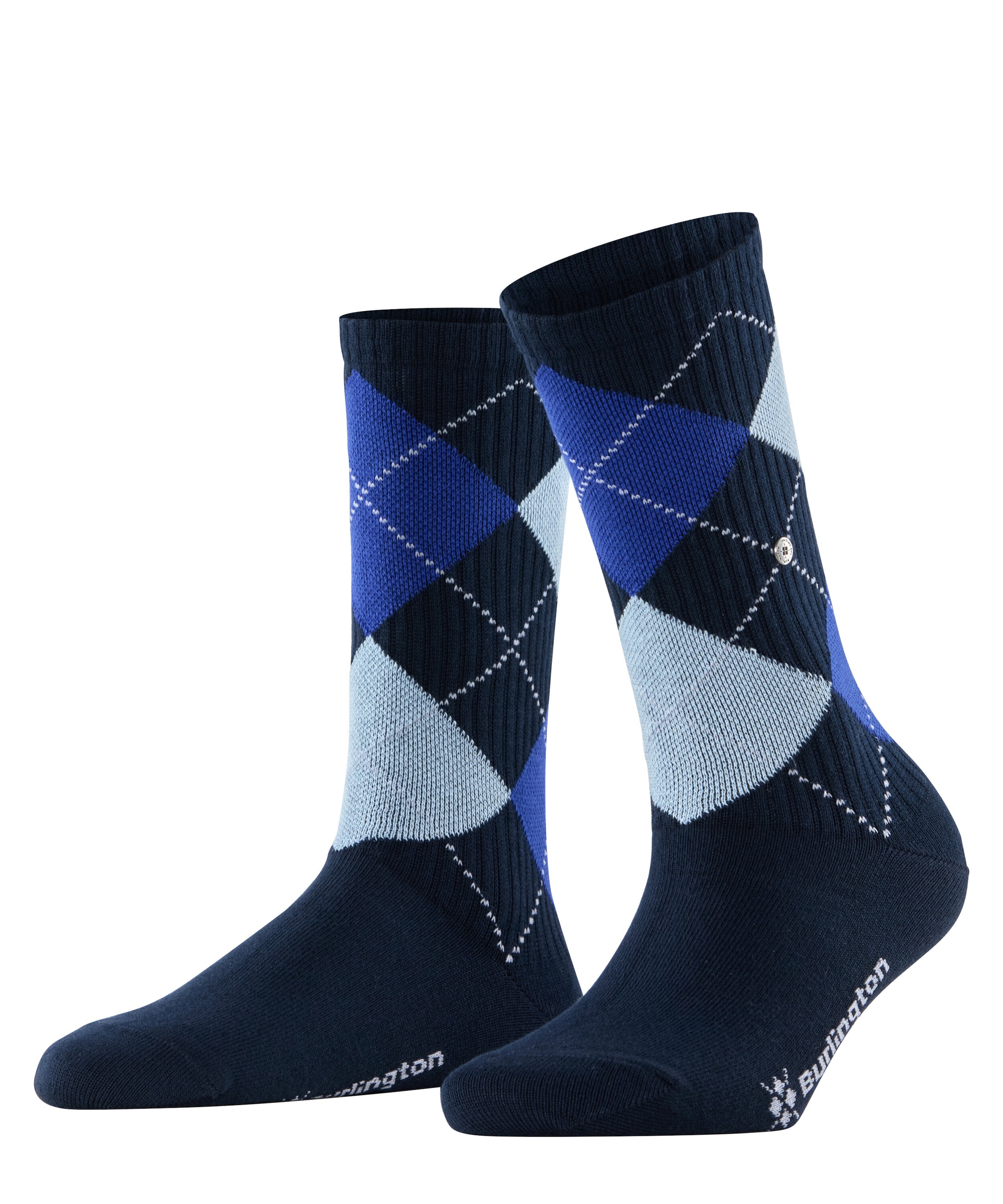 Burlington Socken »Rib Courtside« Einheitsgröße 40-46, Argyle-Muster, feine Rippenstruktur