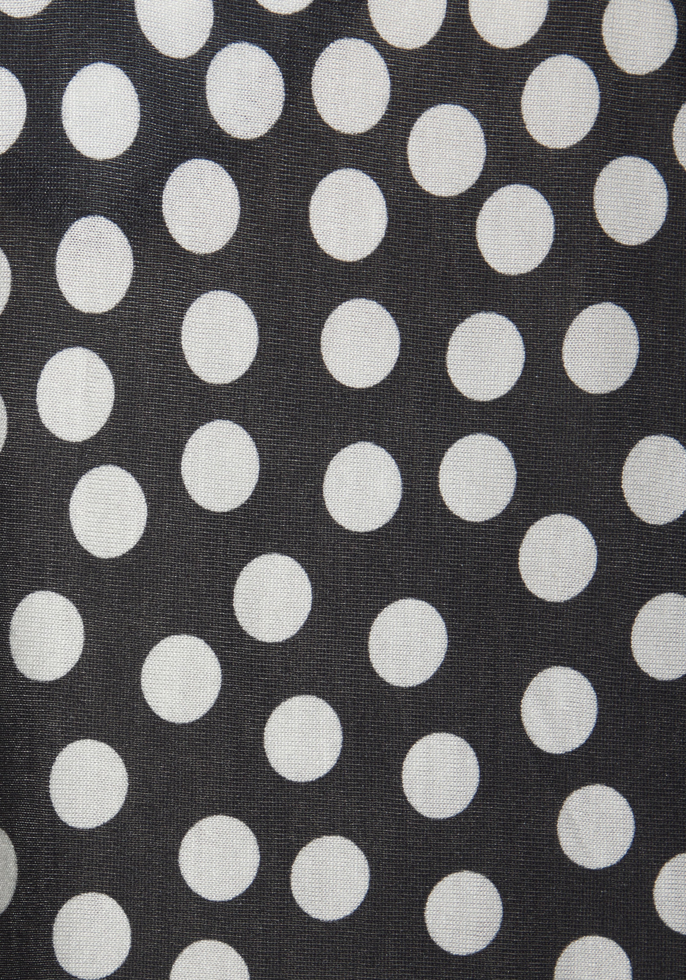 LASCANA Langarmshirt, mit kleinem Ausschnitt, Jerseyshirt, Dot-Print
