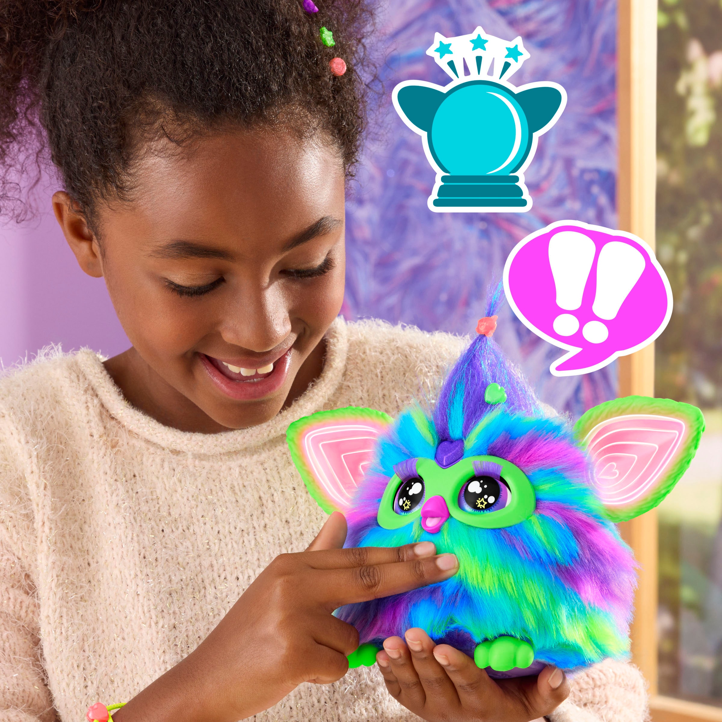 Hasbro Plüschfigur »Furby Galaxy (leuchtet im Dunkeln)«, mit Sound