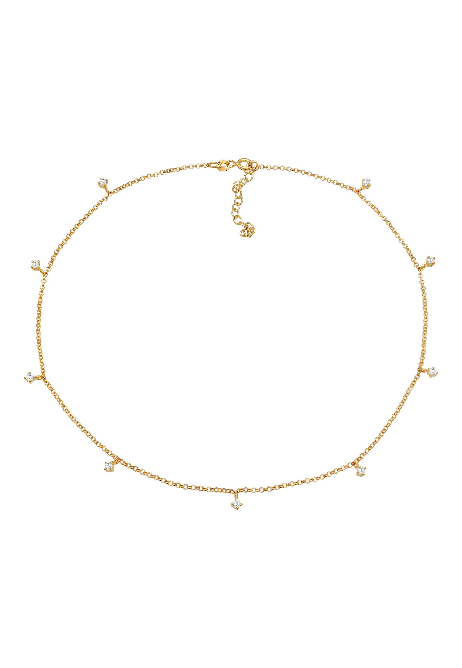 Elli Choker »Halskette Choker Solitär Zirkonia Elegant 925er Silber«