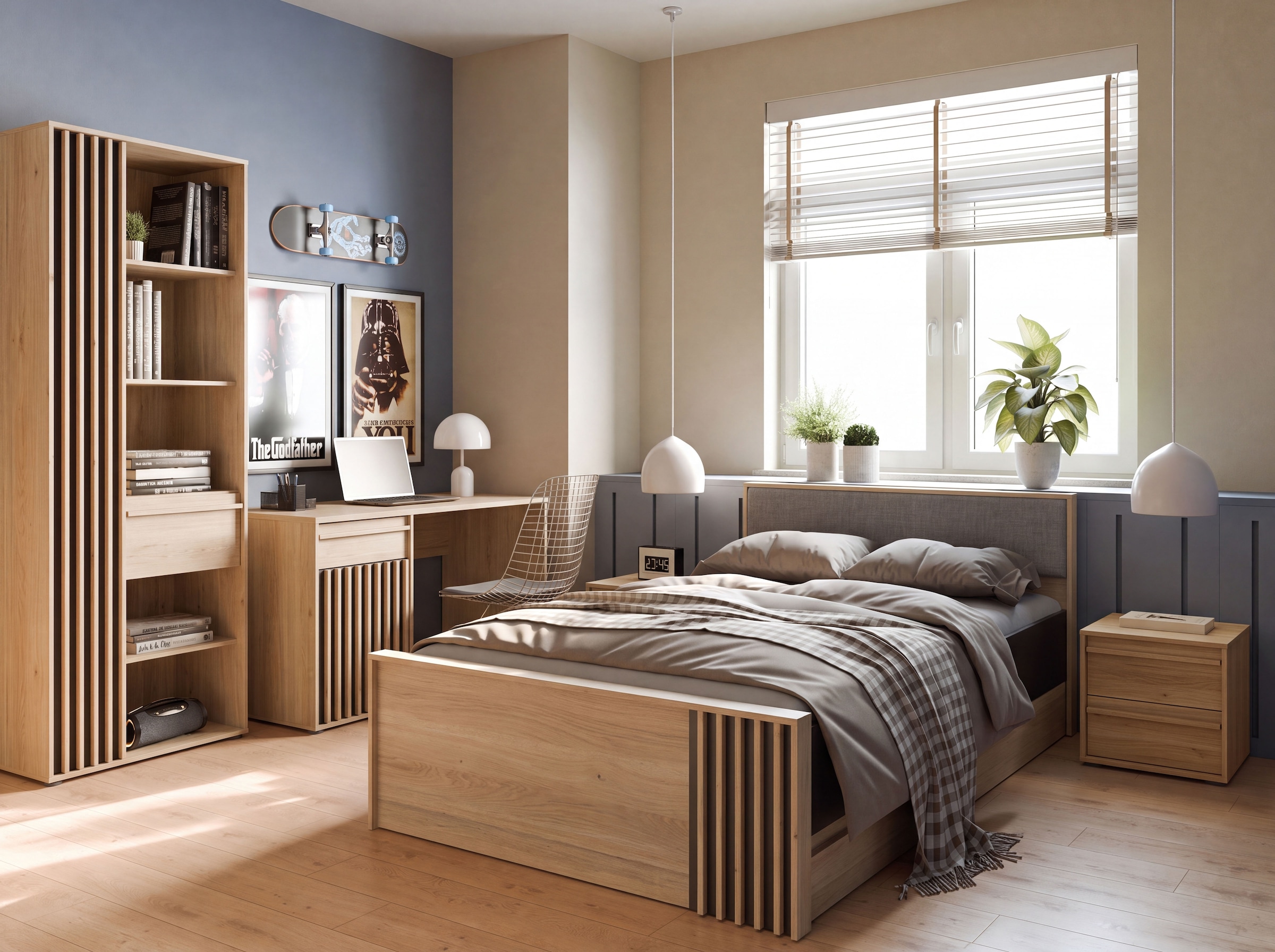 FORTE Nachtkommode »Viel Stauraum, 2 Schubkästen« B/H/T 43,4/43,3/41,7 cm; Schubkästen mit Vollauszug