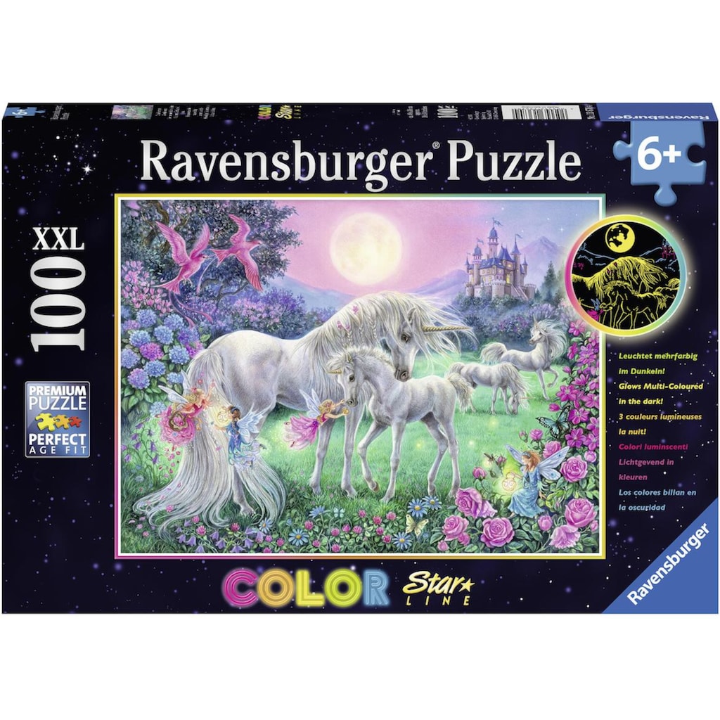 Ravensburger Puzzle »Color Star Line, Einhörner im Mondschein«