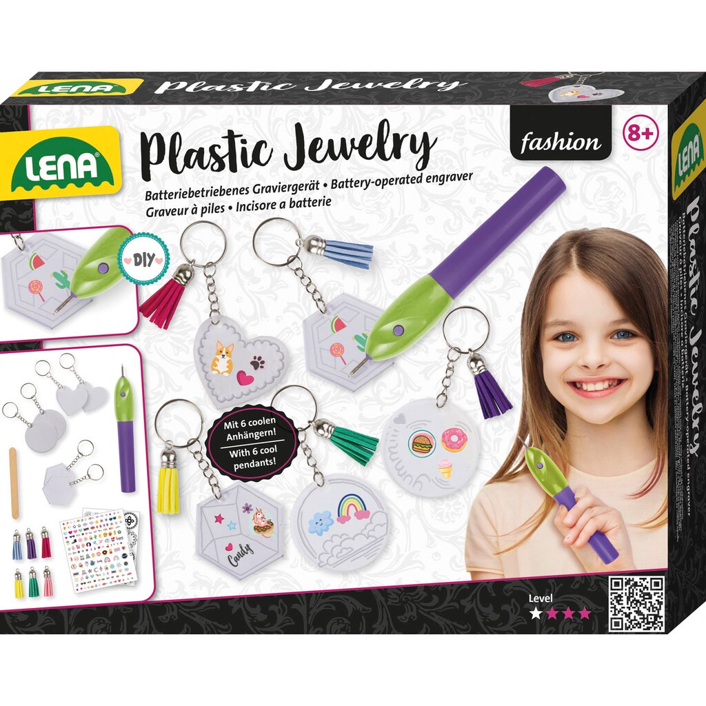 Lena® Kreativset »Schlüsselanhänger Plastic Jewelry«