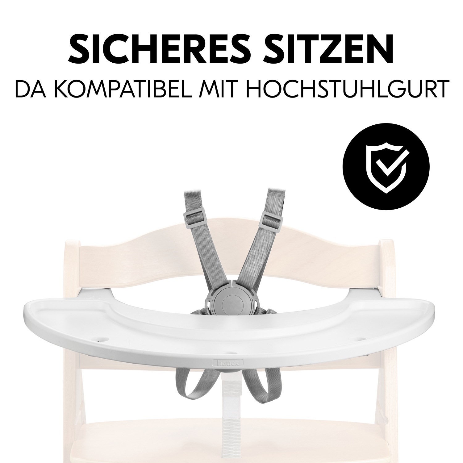 Hauck Hochstuhltablett »Alpha Play Tray, White« aus recyceltem Material