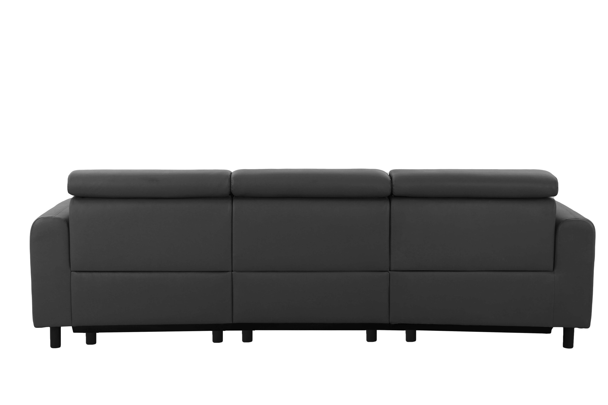 Home affaire Ecksofa »SKAANE Lederoptik, L-Form, 274 cm, manuelle u. elektrische Funktion,«, rundes Design, Kopfteilverstellung, Federkernpolsterung