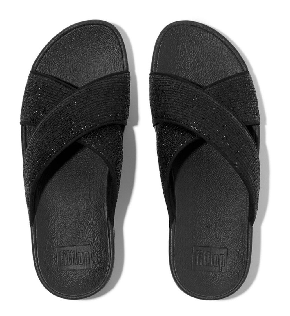 Fitflop Pantolette »LULU CRINKLED SHIMMER«  Slides, Badeschuh, Abendmode mit Glitter