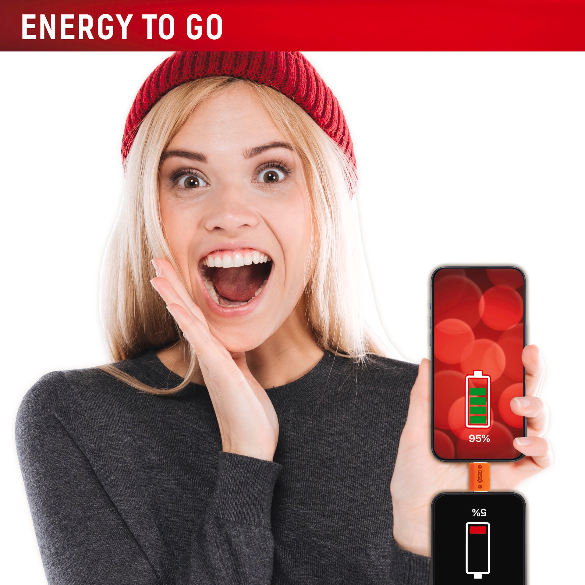 Displex USB-Kabel »Phone-to-Phone Notfall-Lader« USB-C 15 cm 1x Mini Notfall-Lader (3,5cm) 1x Flex Notfall-Ladekabel (15cm)