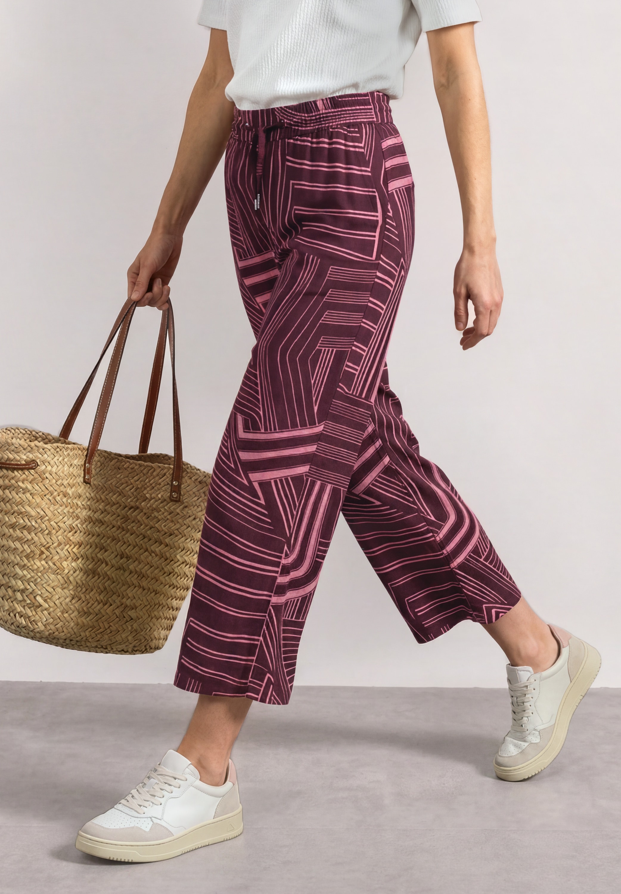 STREET ONE Culotte »Style Emee«  7/8 High Waist Culotte - Sommerhose -  mit Muster