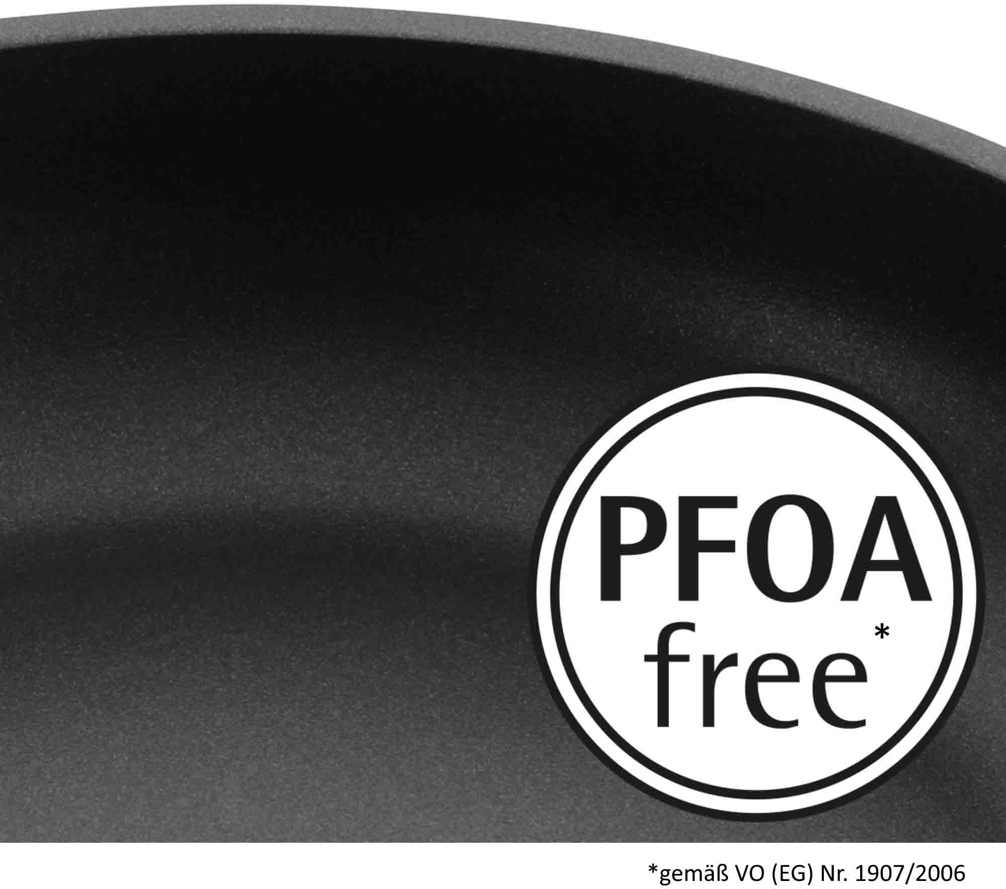 WMF Bratpfanne »Devil Edelstahlpfanne Induktion«, Cromargan® Edelstahl Rostfrei 18/10, PTFE beschichtet, für alle Herdarten geeignet, Kunststoffgriff