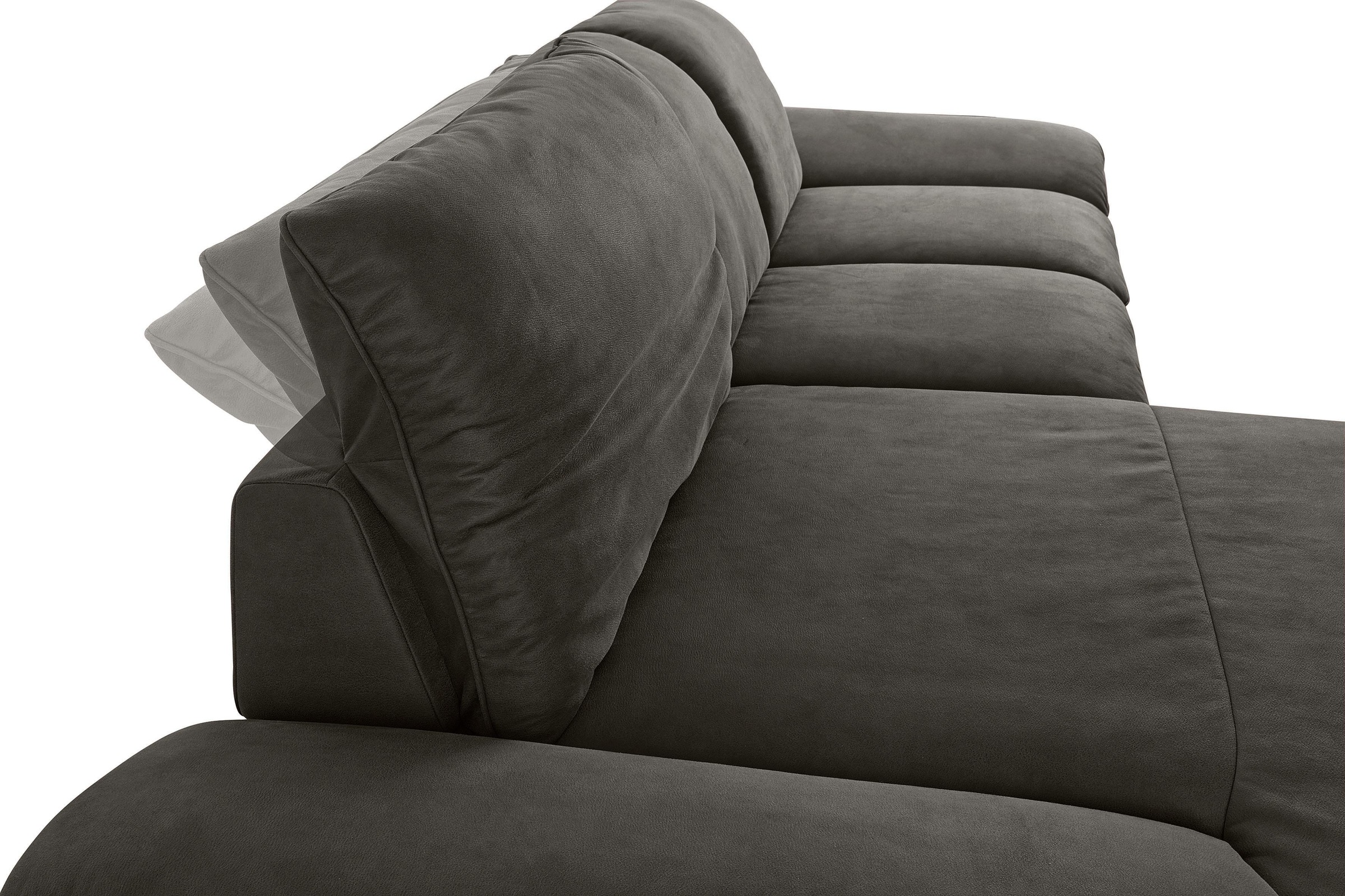 W.SCHILLIG Ecksofa »enjoy&MORE, Designsofa, elegant und bequem, L-Form«, mit Sitztiefenverstellung, Füße Chrom glänzend, Breite 310 cm