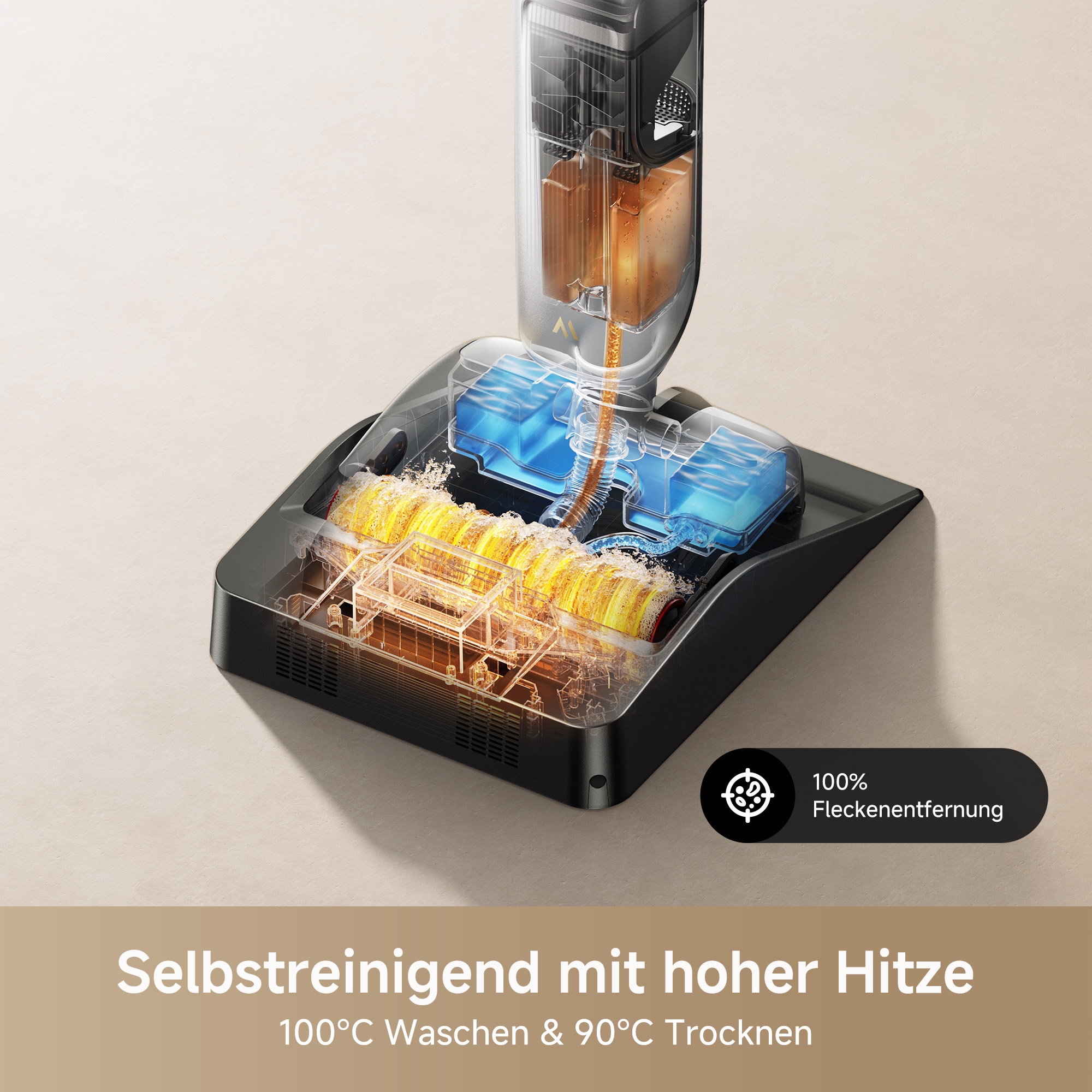 Mova Nass-Trocken-Sauger »MOVA X4 Pro«, 20.000Pa Saugkraft, KI-gesteuerte Reinigungstechnologie, 180°-Design