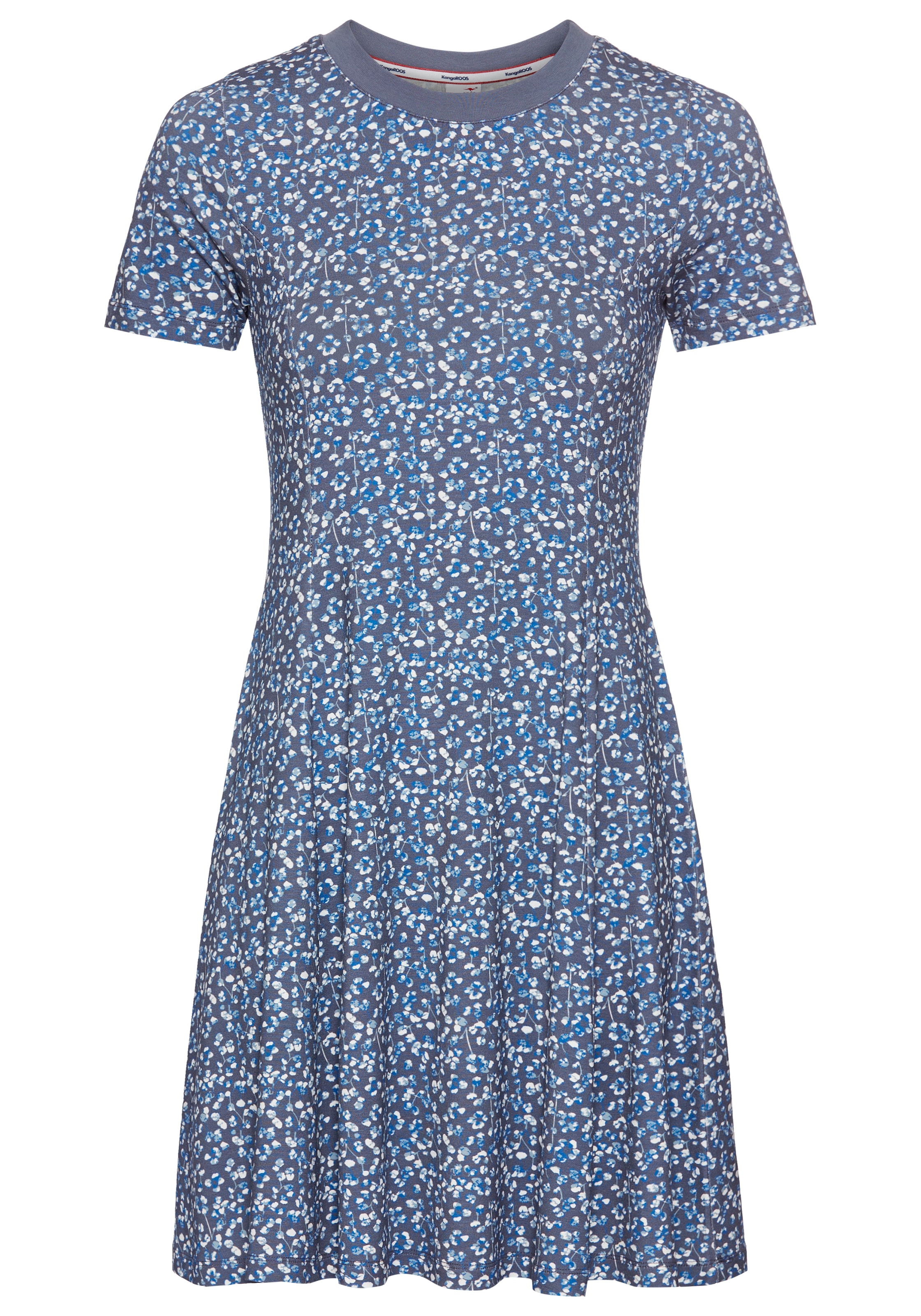 KangaROOS Jerseykleid, aus weichem Jersey mit Mille-Fleurs Druck