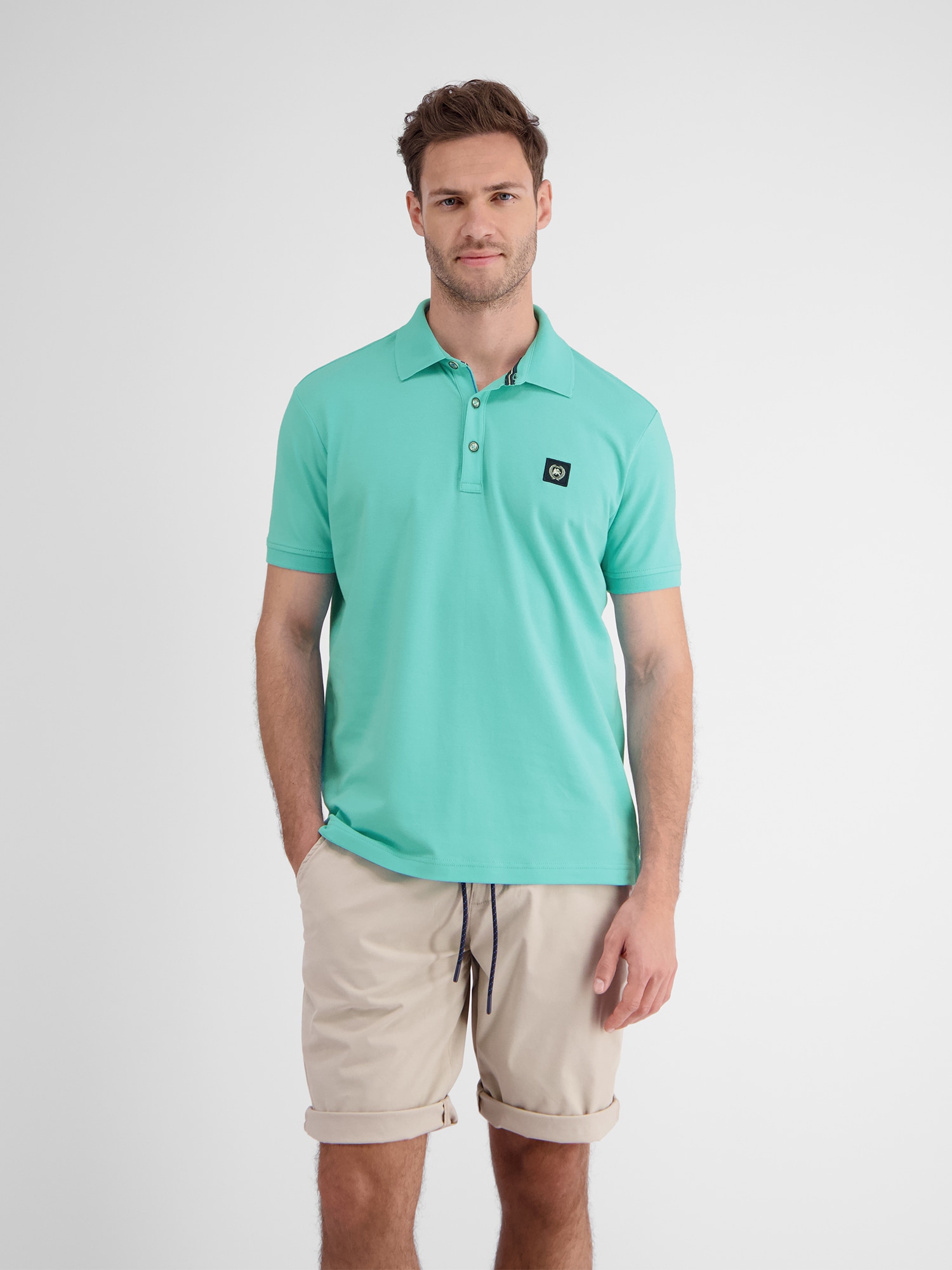 LERROS Poloshirt »LERROS Herren Poloshirt mit Stretchanteil, unifarben«