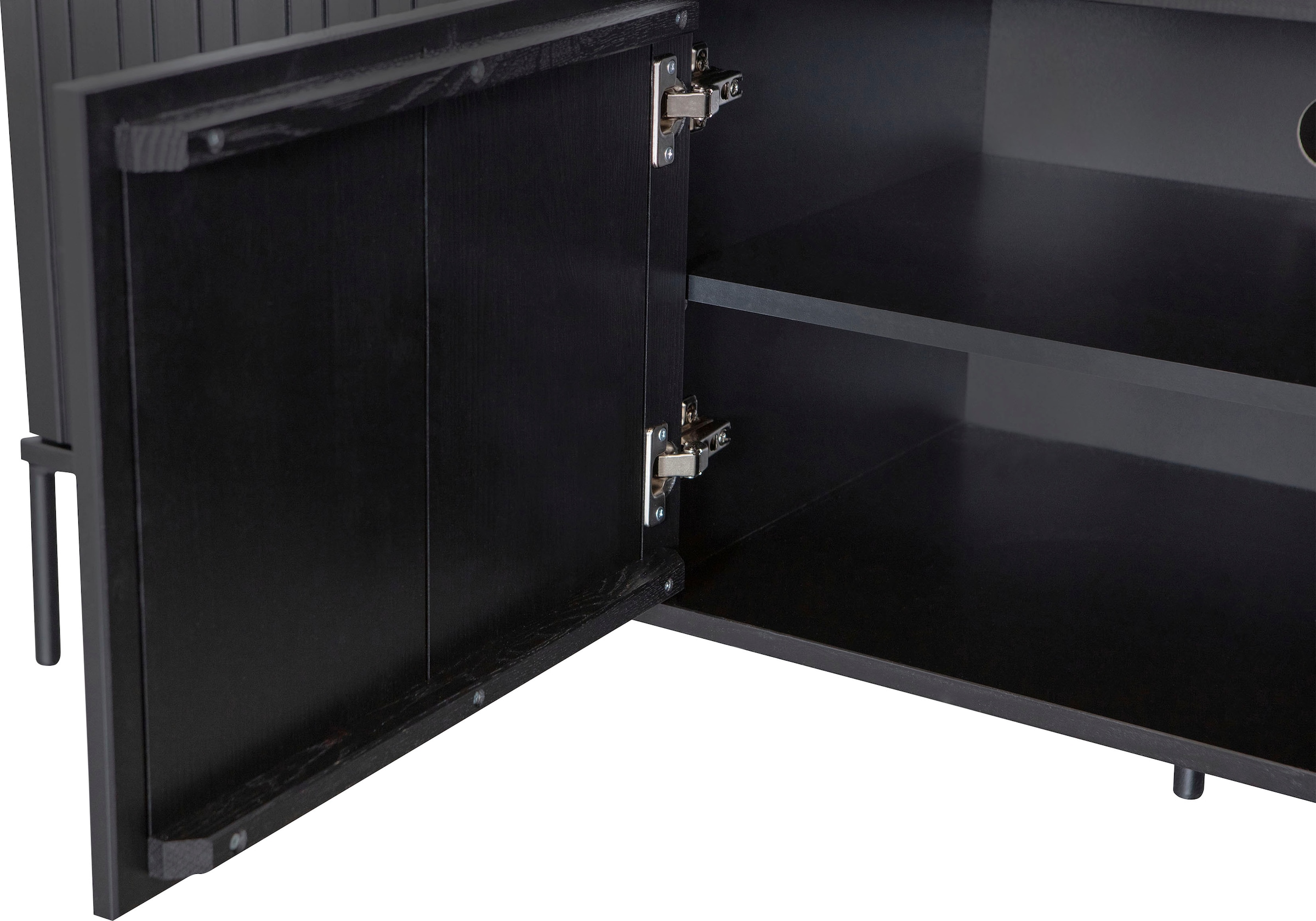 WOOOD Sideboard »New Gravure, TV-Kommode, Breite 100 cm oder 150 cm«, Kommode Höhe 56 cm, mit grafischen Relieftüren, viel Stauraum