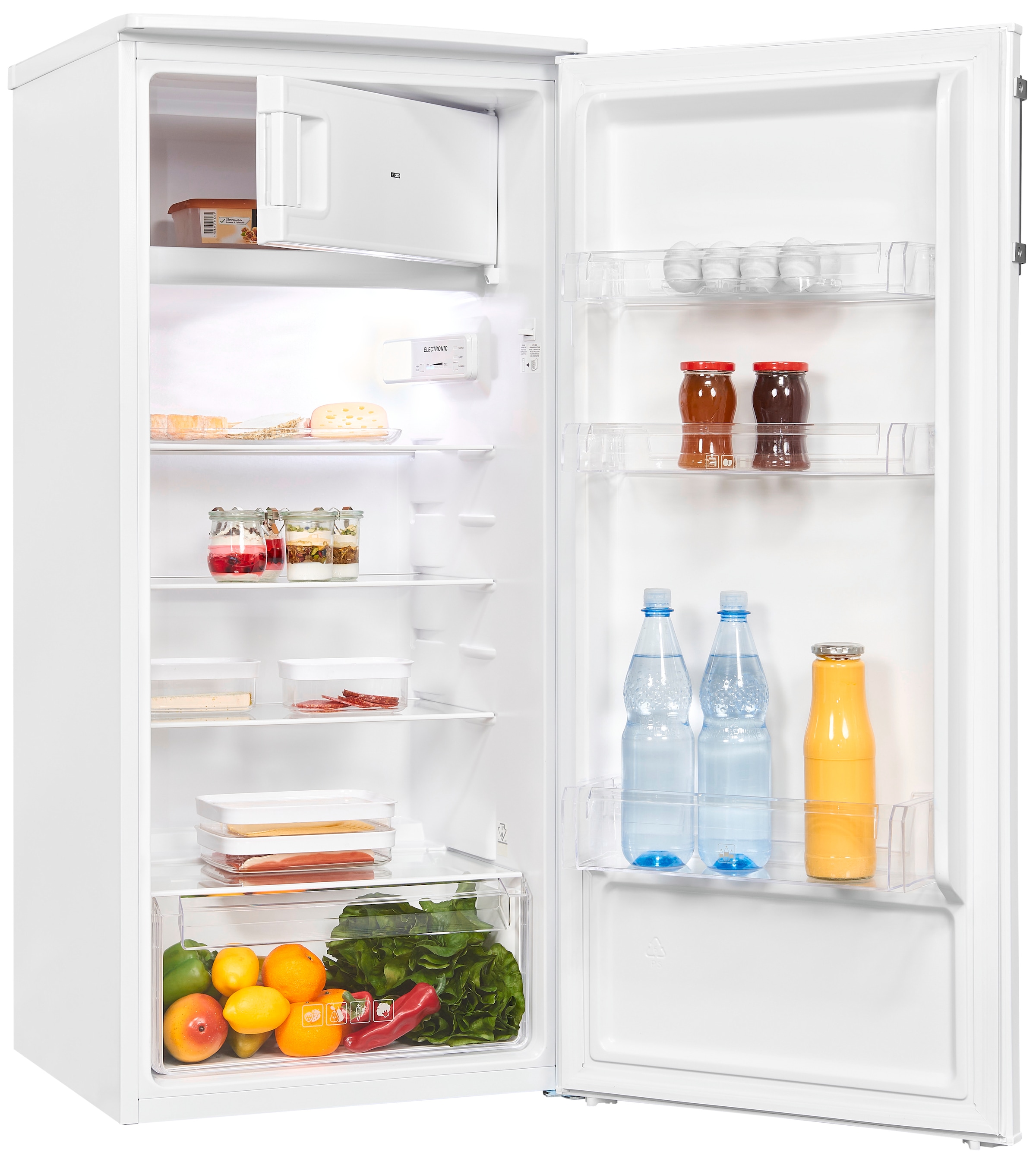 exquisit Kühlschrank »KS185-4-HE-040E weiss«, 190 L Volumen, Schnellgefrieren, 4 Sterne