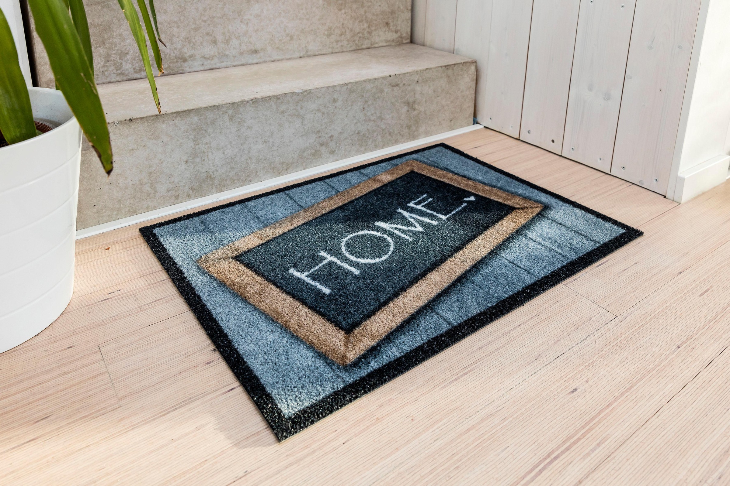 ASTRA Fußmatte »Deco Brush 1630« rechteckig 7 mm Höhe Schmutzfangmatte, mit Spruch, In -und Outdoor geeignet