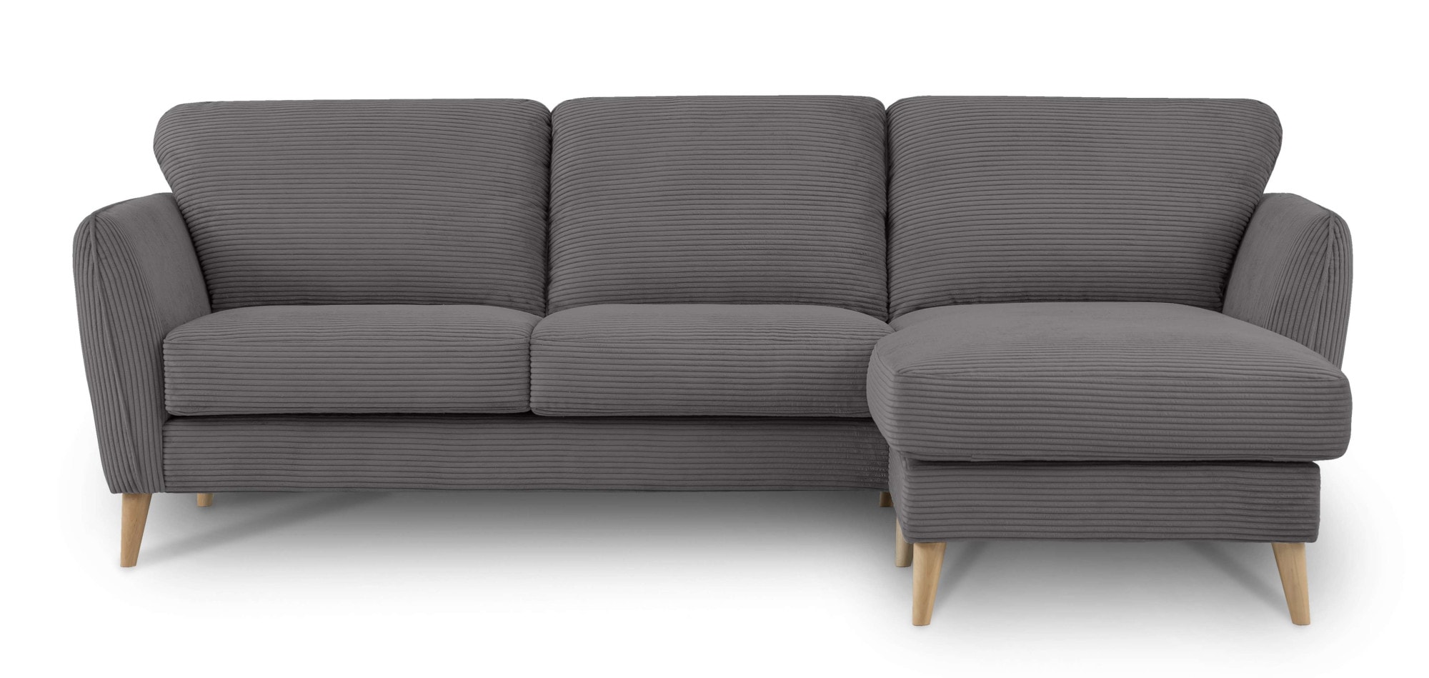 Home affaire Ecksofa »MARSEILLE (242/152cm),L-Form, Rec. rechts/links«, Massivholzbeine aus Eiche, in verschieden Bezügen und Farbvarianten