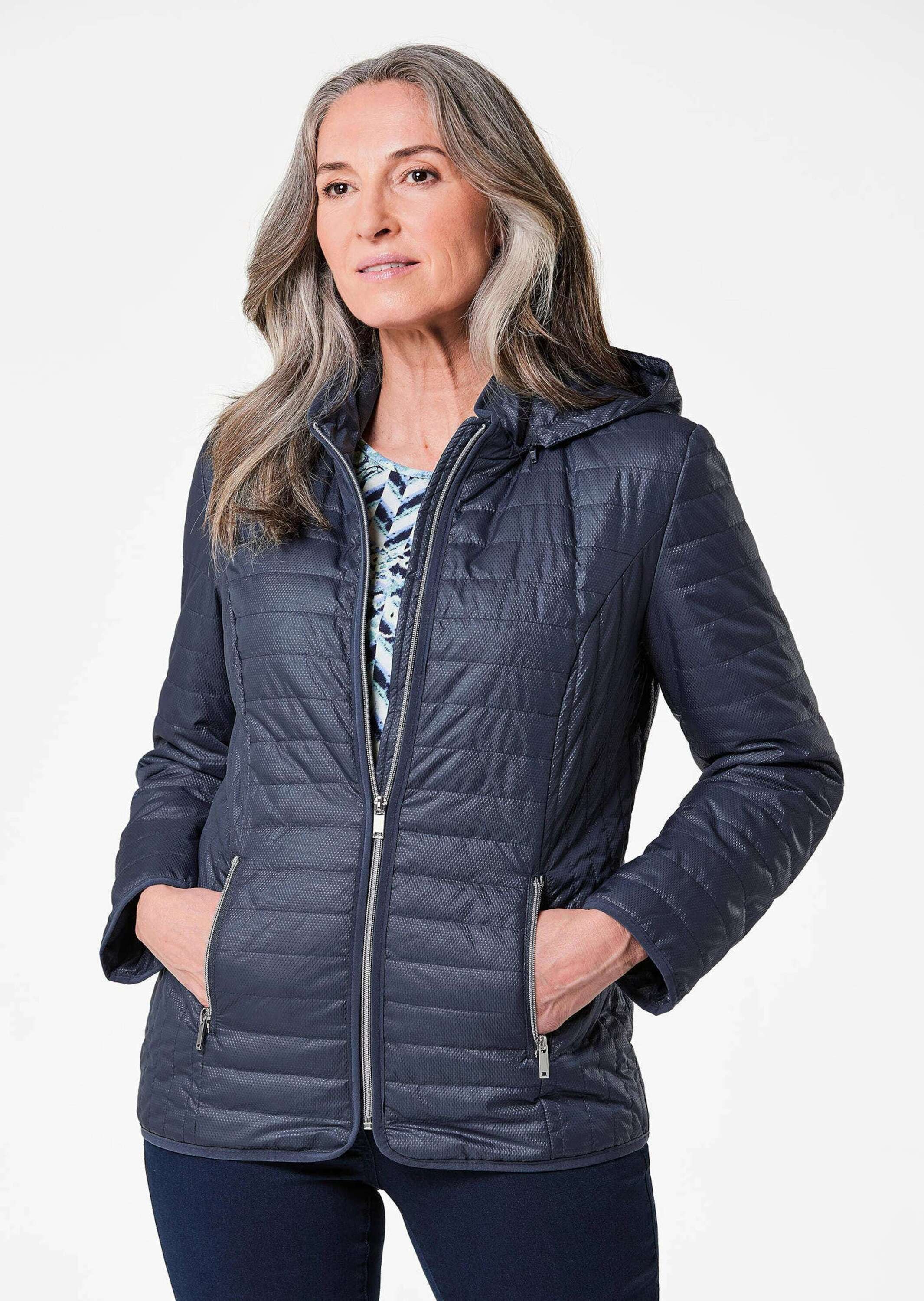 GOLDNER Steppjacke »Steppjacke mit Kapuze Leicht strukturierte Outdoorjacke«