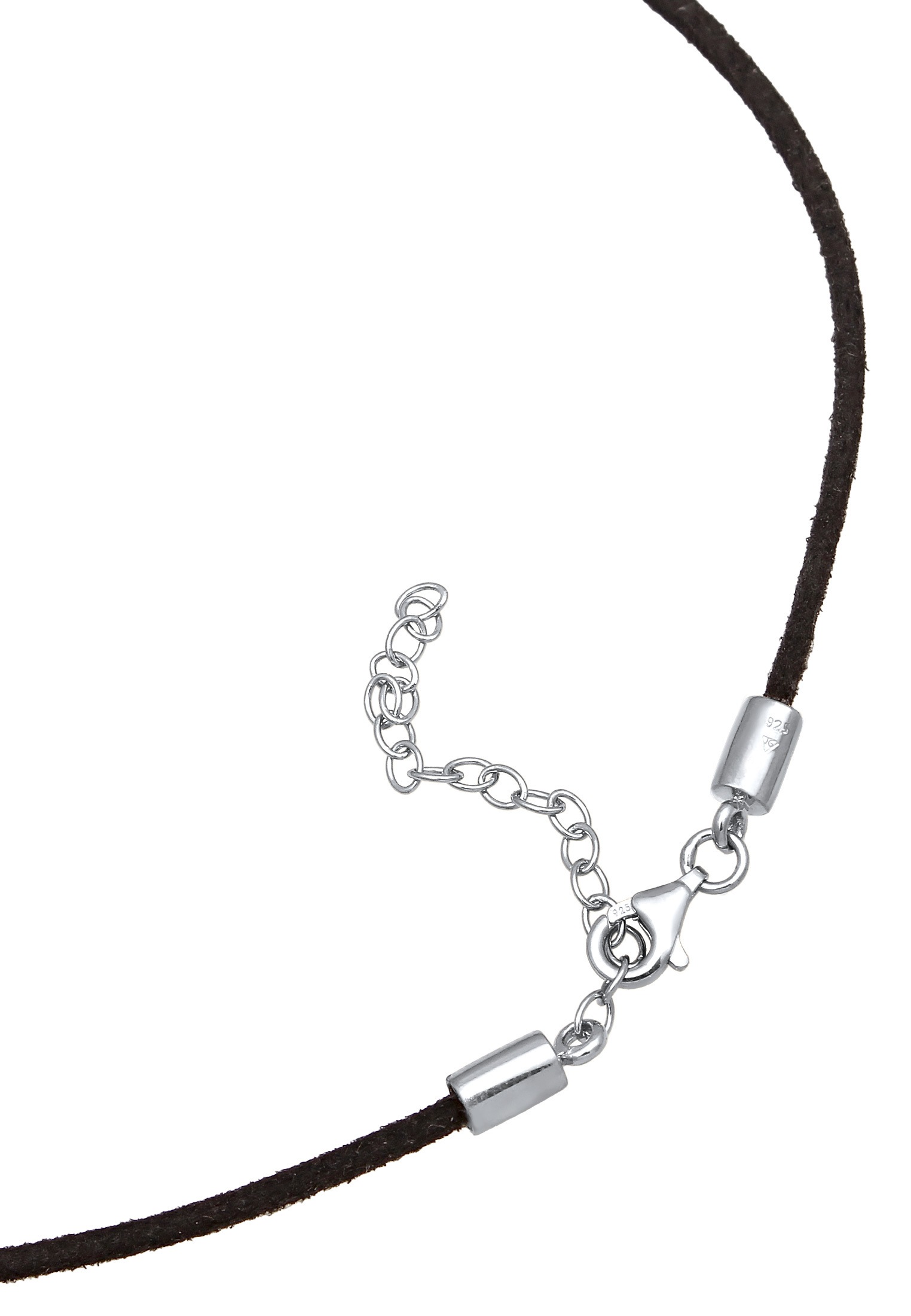 Elli Choker »Halskette Veloureleder Synthetik Schwarz 925 Sterling Silber«