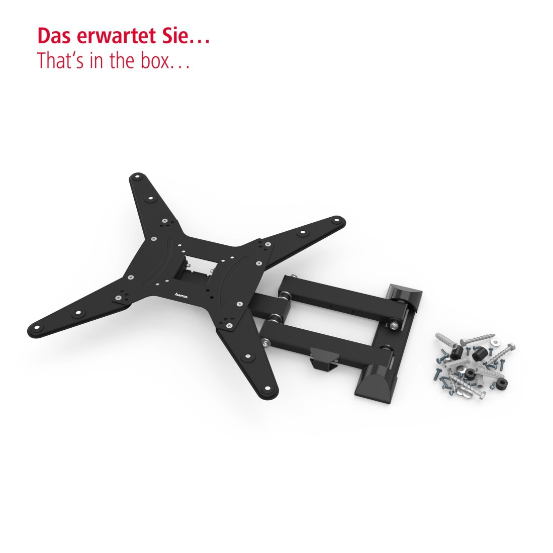 Hama TV-Wandhalterung »schwenkbar, vollbeweglich, 81 - 165 cm (32"- 65"), 43",50",55"«, bis 165 cm Zoll