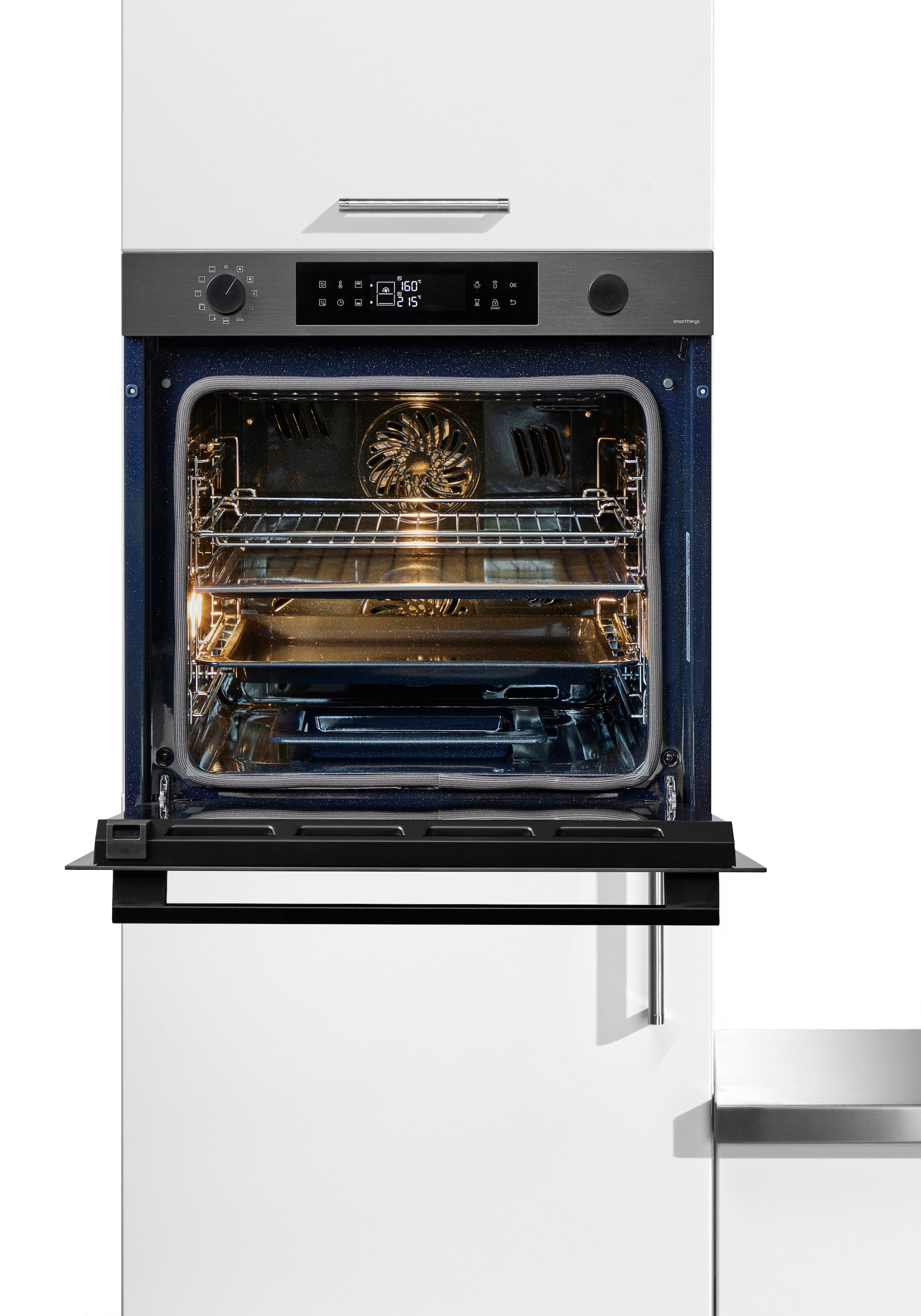 Samsung Pyrolyse Backofen Serie 4 »NV7B44503DB«, Pyrolyse-Selbstreinigung, Dual Cook – Ein Ofen. Zwei Garräume. Maximale Flexibilität.