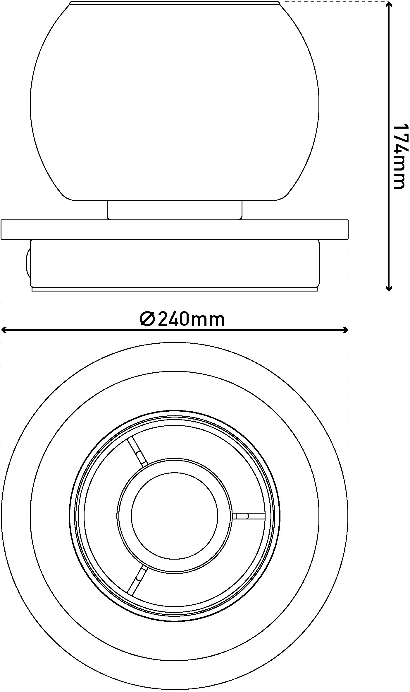 OTTO home Tischleuchte »Tanissa« E27 1 Stk. rund, Schirm Rauchglas, Innenschirm Stoff weiß, 1x E27 exkl., D: 18cm