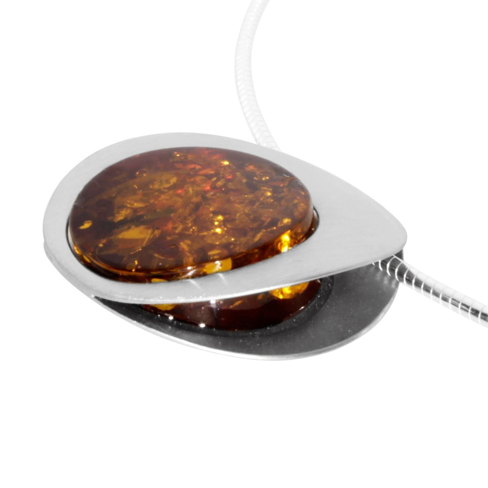 OSTSEE-SCHMUCK Kette mit Anhänger »- Gleiter-Alina 28 mm - Silber 925/000 - Bernstein«