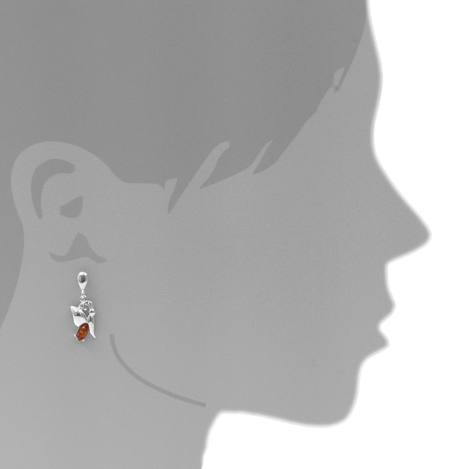 OSTSEE-SCHMUCK Paar Ohrhänger »- Elfe - Silber 925/000 - Bernstein«