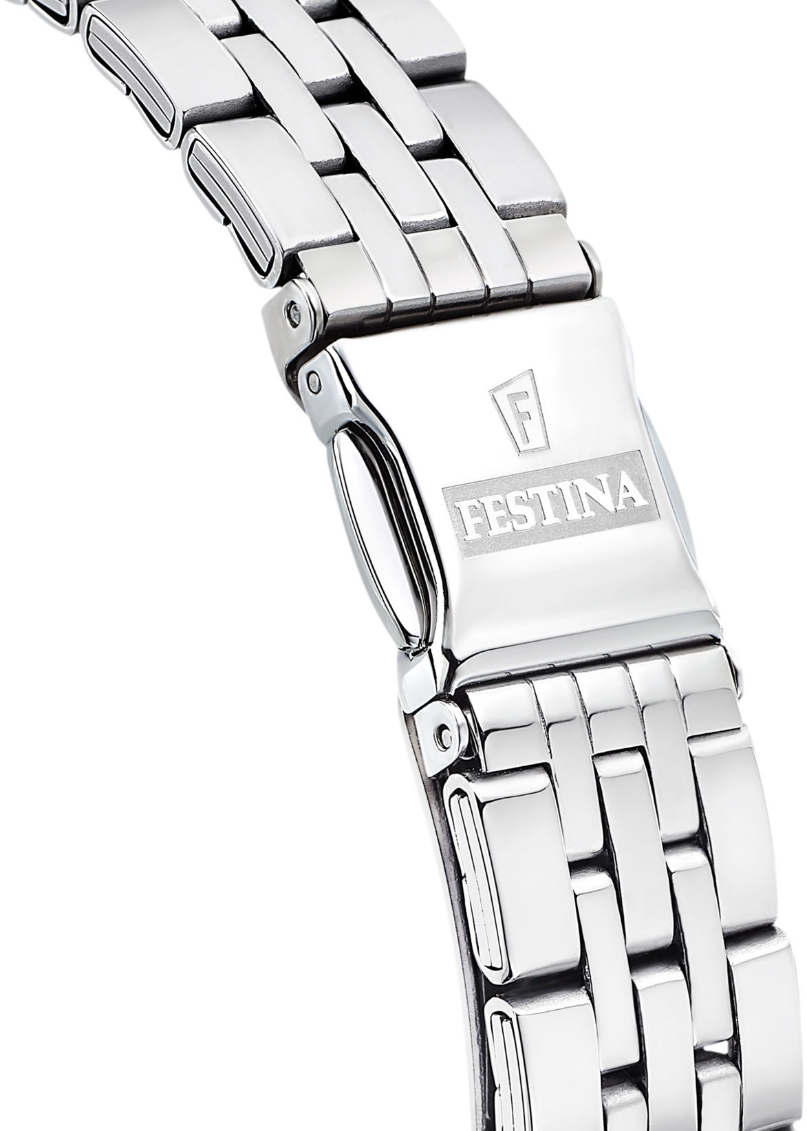 Festina Quarzuhr »Mademoiselle«, Armbanduhr, Damenuhr, Edelstahlarmband, analog, Tag, Zirkonia (synth.)