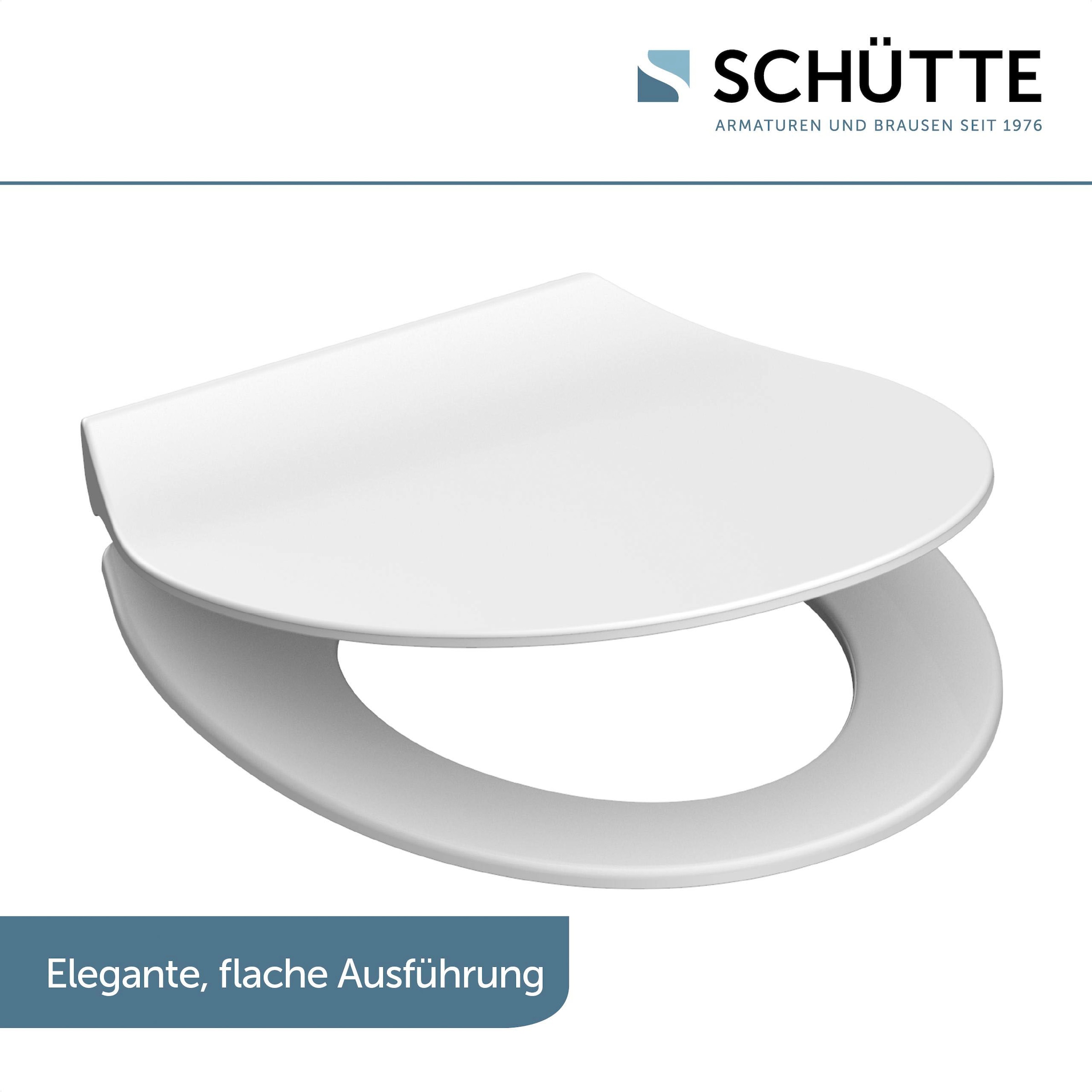 Schütte WC-Sitz »SLIM« Duroplast, Absenkautomatik, Schnellverschluss, besonders flache Form