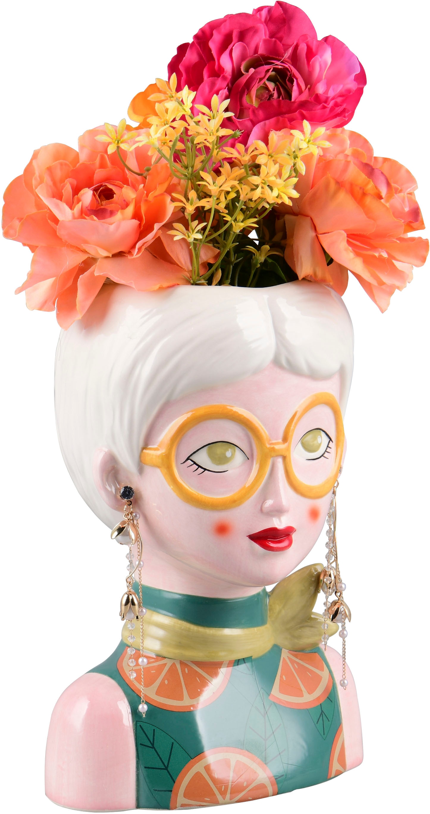 MIRRORS AND MORE Dekovase »ANNIKA« Bunte Dekovase in auffälliger Form