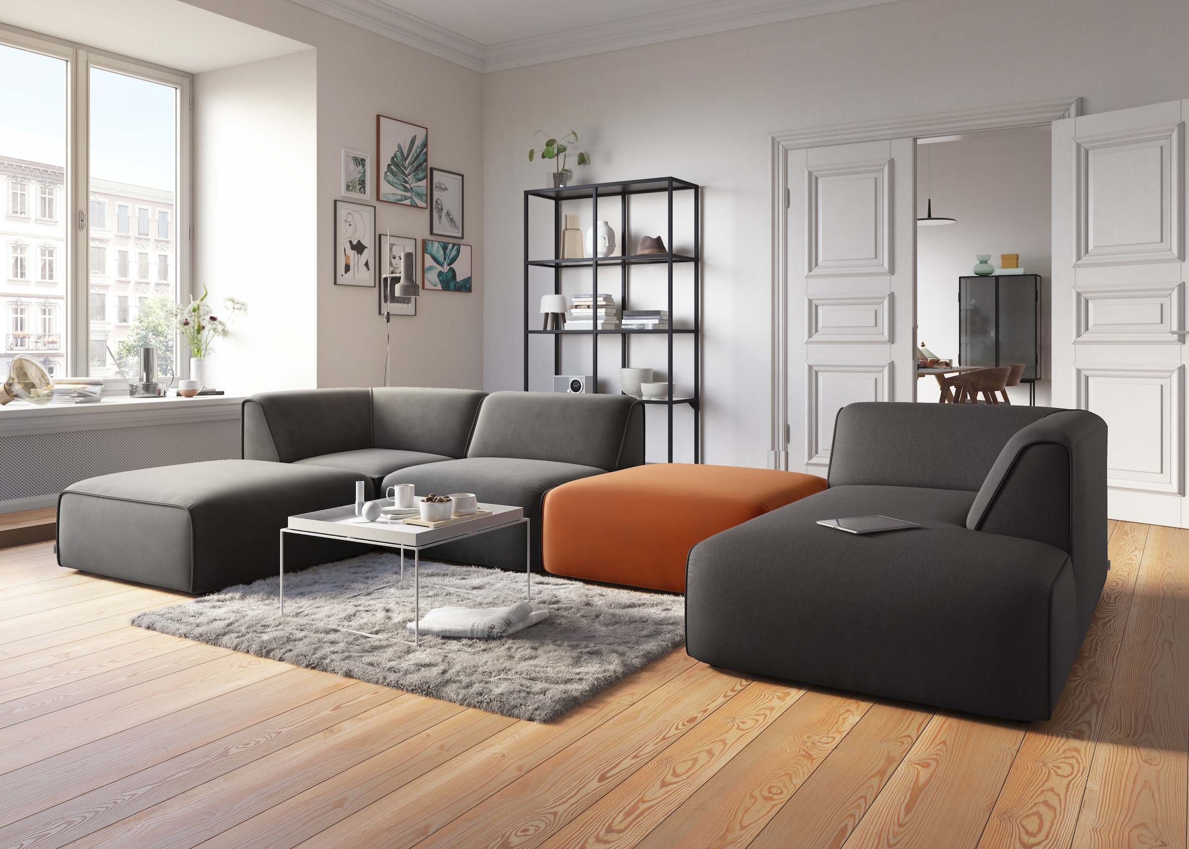 RAUM.ID Sessel »Merid Sofa-Mittelelement, Maße B/T/H: 84/97/46 cm«, als Modul oder separat verwendbar, für individuelle Zusammenstellung