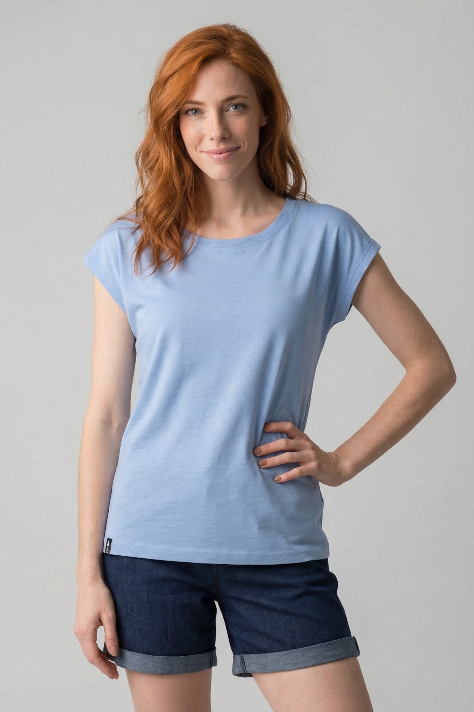 Alife & Kickin Rundhalsshirt leichtes Sommer-Top mit Print aus Bio-Baumwolle mit Rundhals